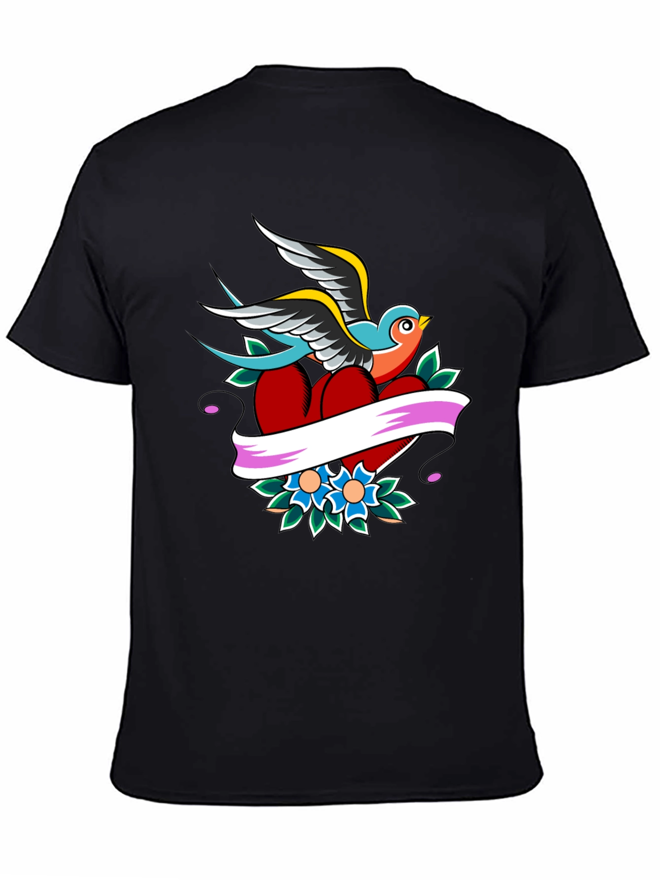Swallow Heart Tattoo Graphic Tee