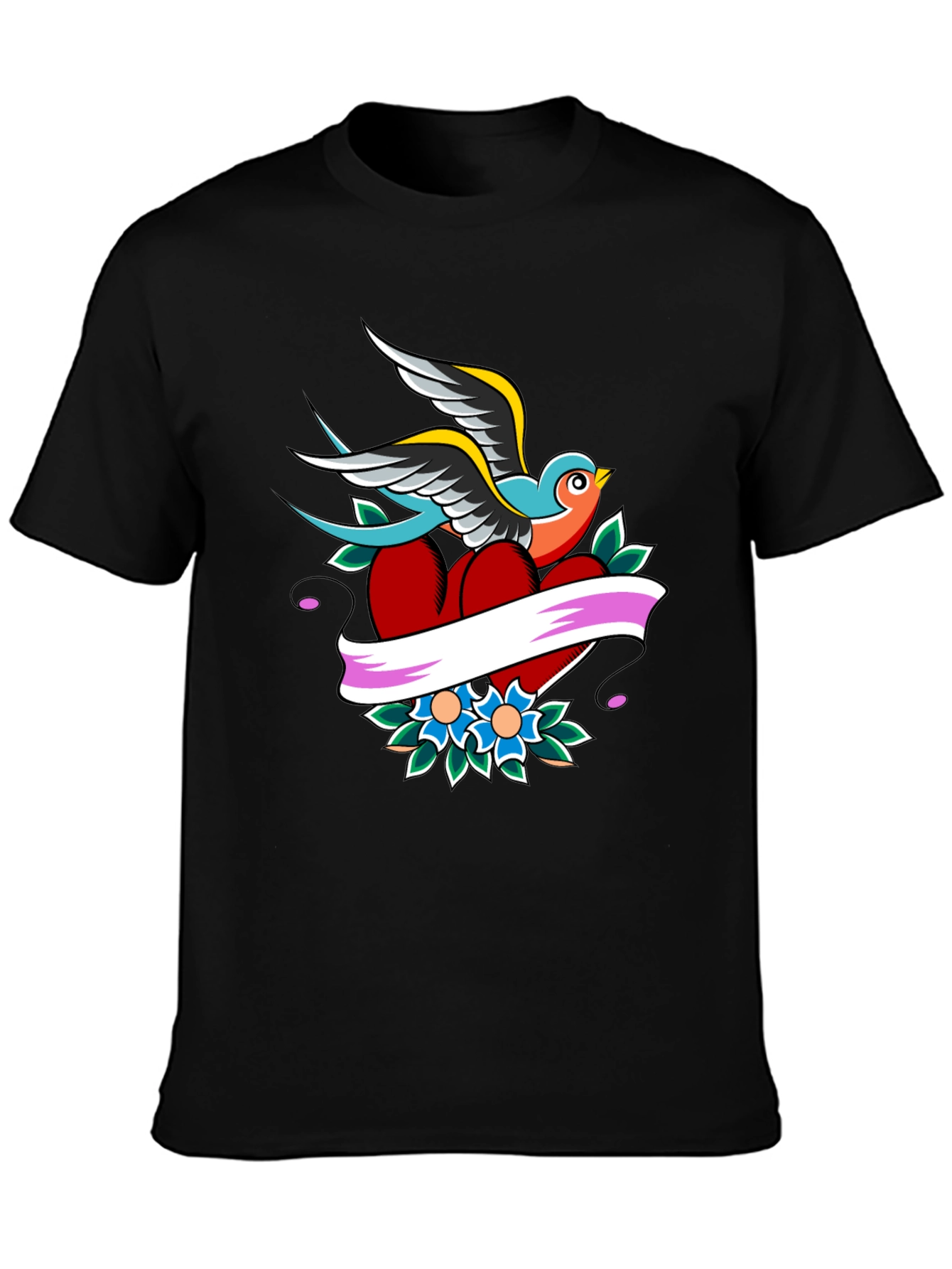 Swallow Heart Tattoo Graphic Tee