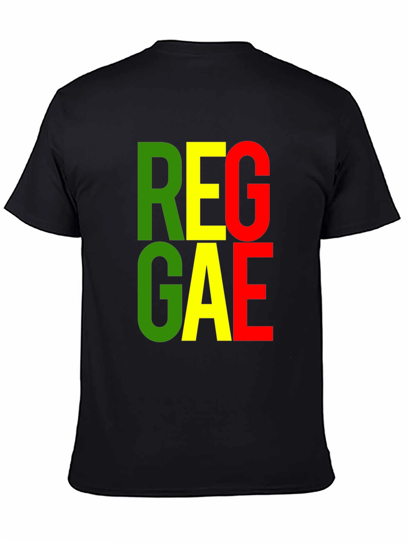 Reggae Graphic Tee - Black Cotton T-Shirt
