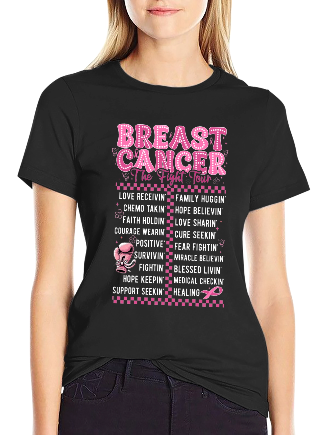 Breast Cancer Fight Tour T-Shirt