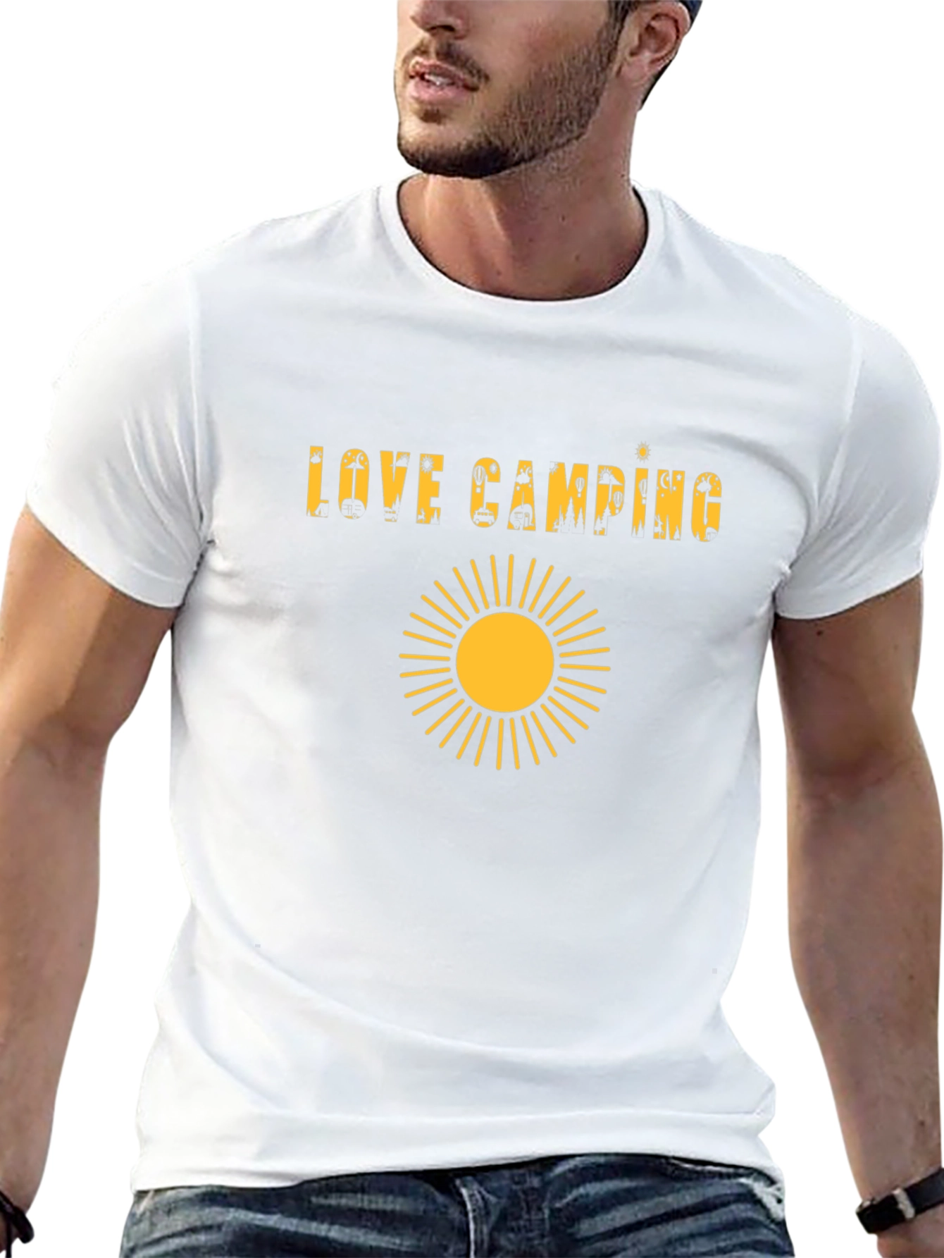 Love Camping Graphic Tee - Sun Design
