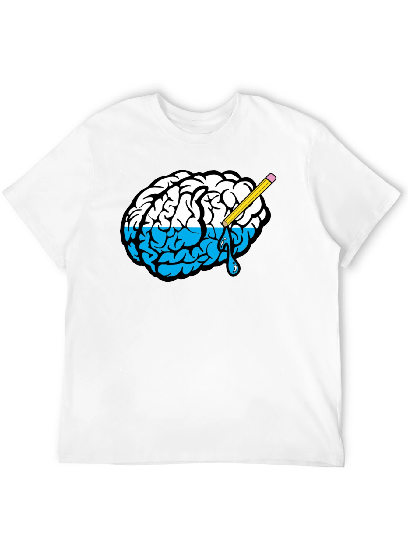 Creative Brain Tee - Black Cotton Graphic T-Shirt