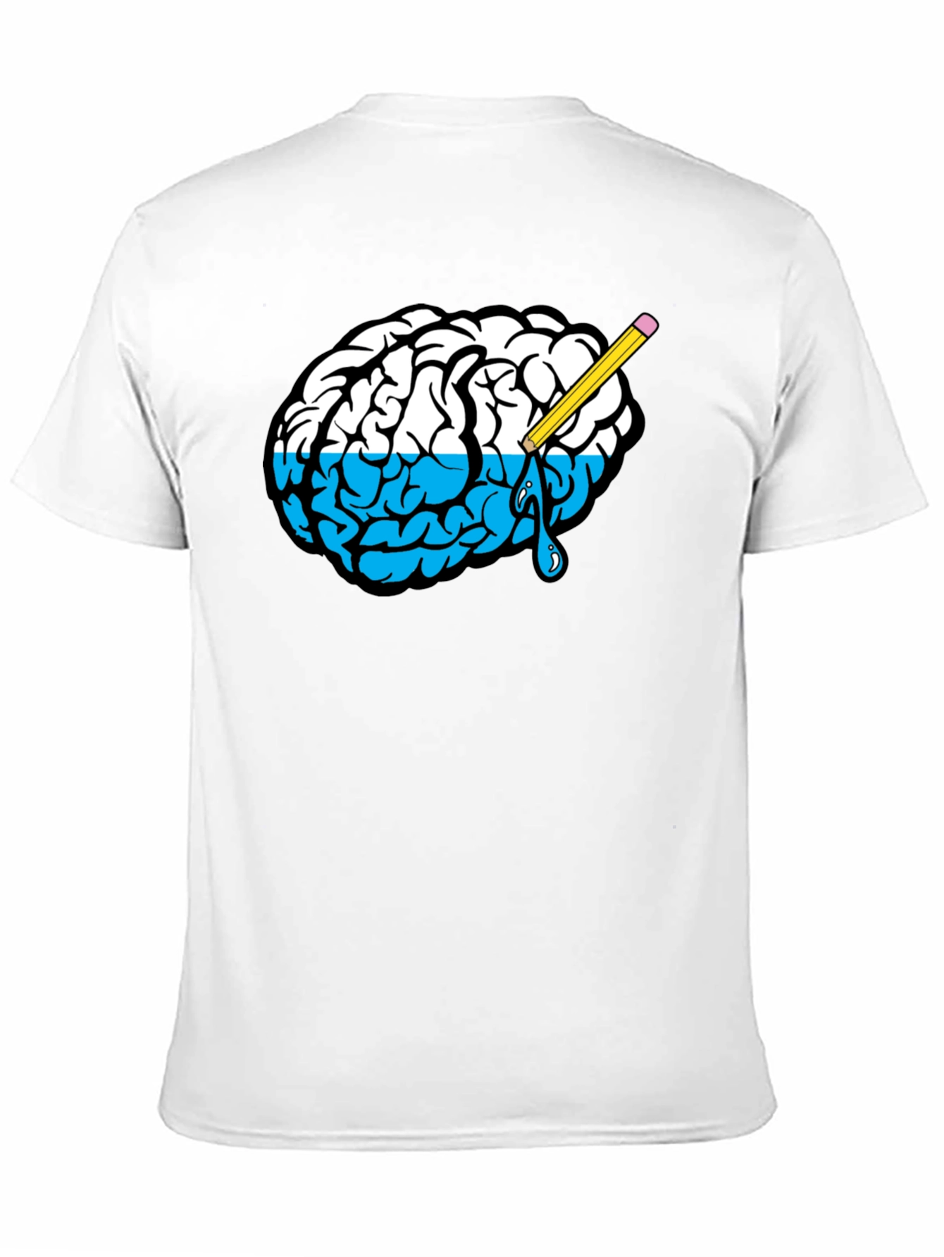 Creative Brain Tee - Black Cotton Graphic T-Shirt