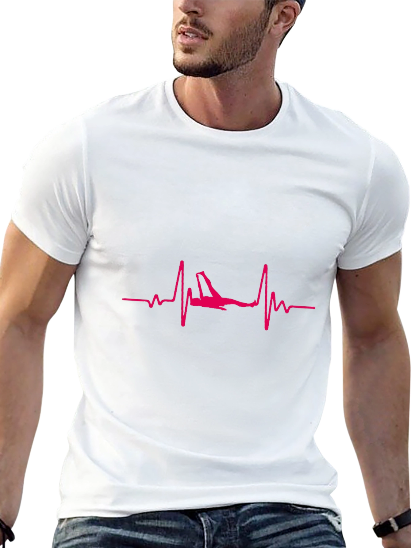 Pilot Heartbeat Tee - Aviation Enthusiast Shirt