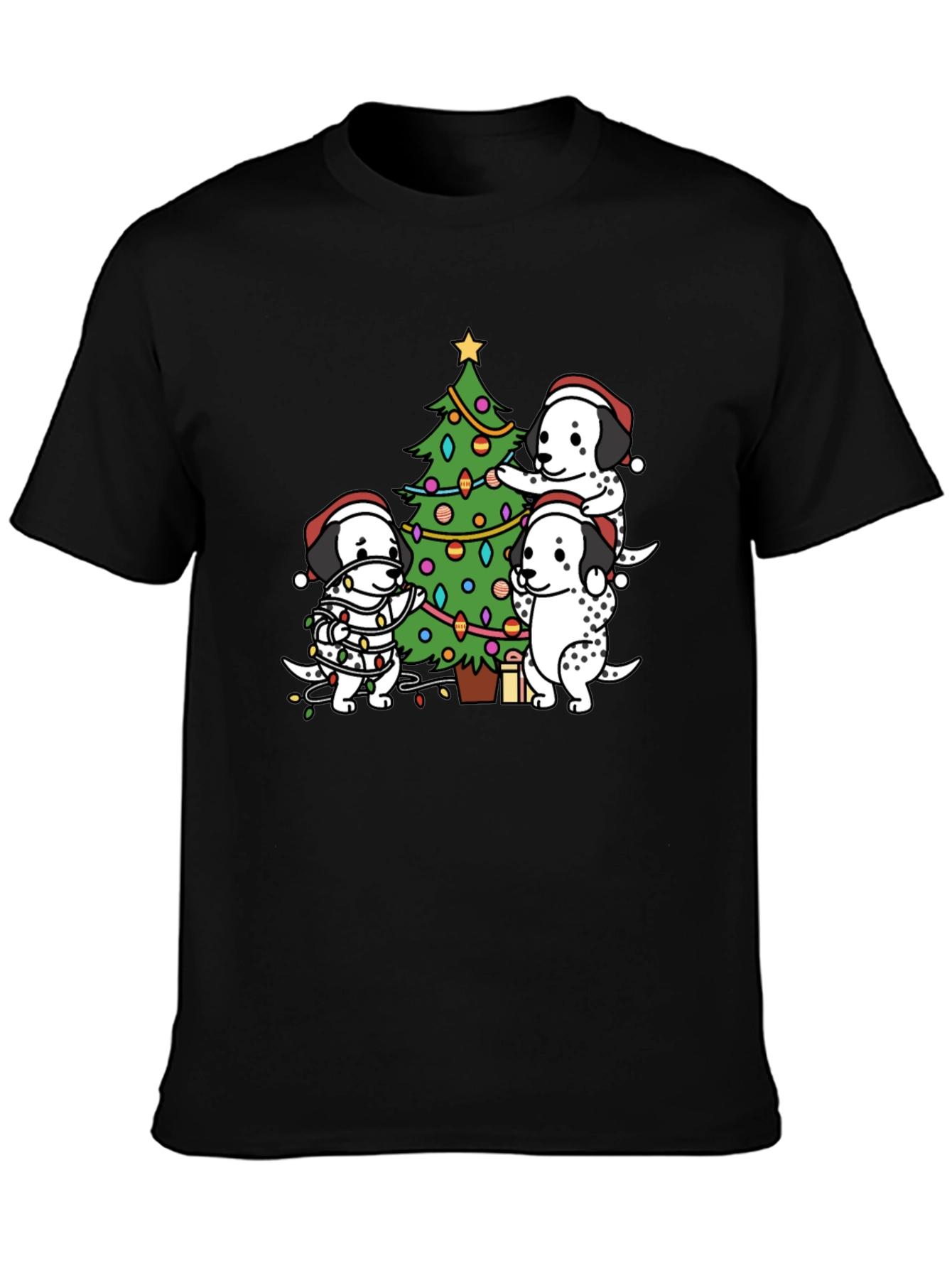 Dog Christmas Tree T-Shirt Holiday Tee