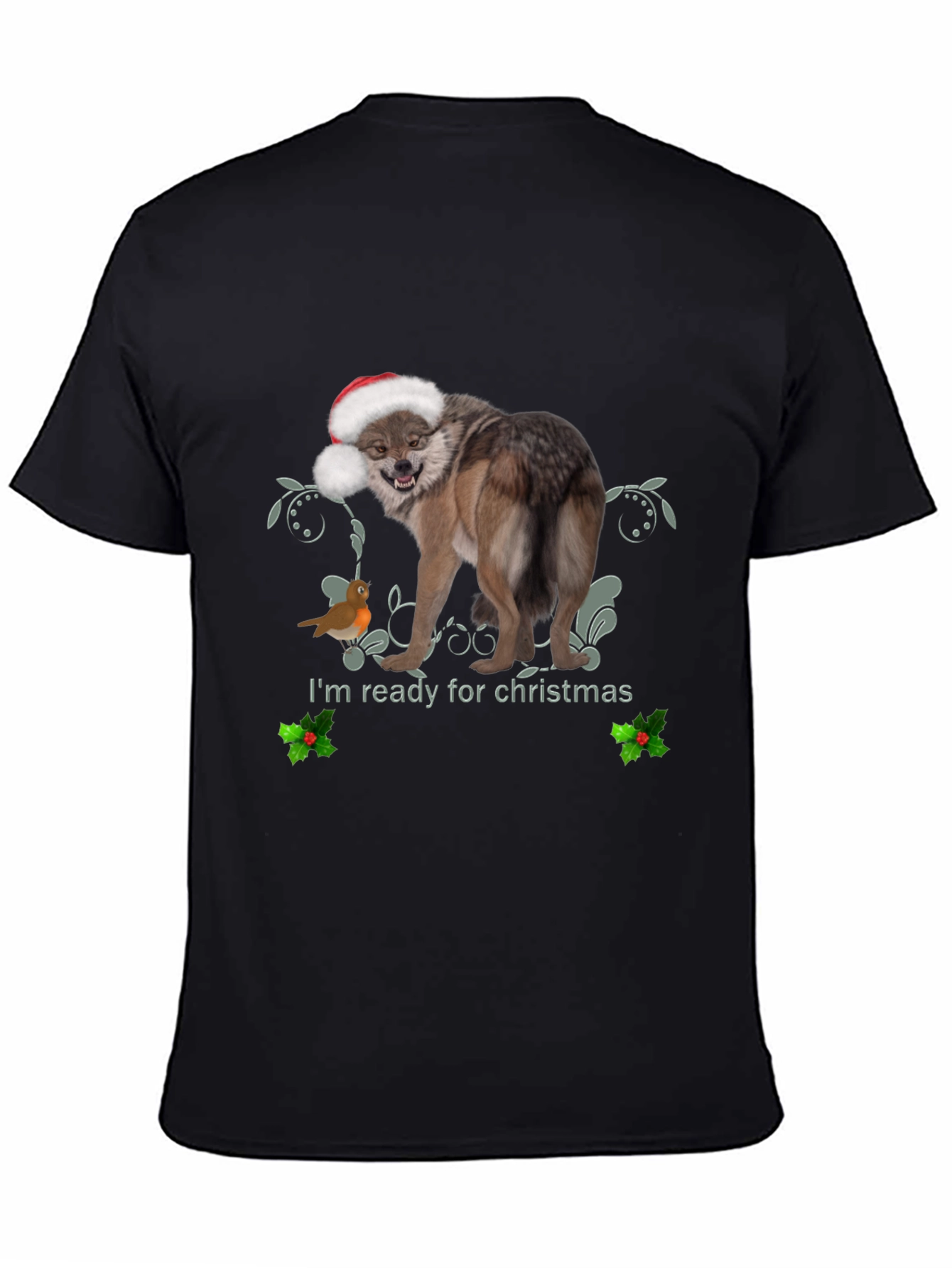 Christmas Wolf T-Shirt: Ready for the Holidays!