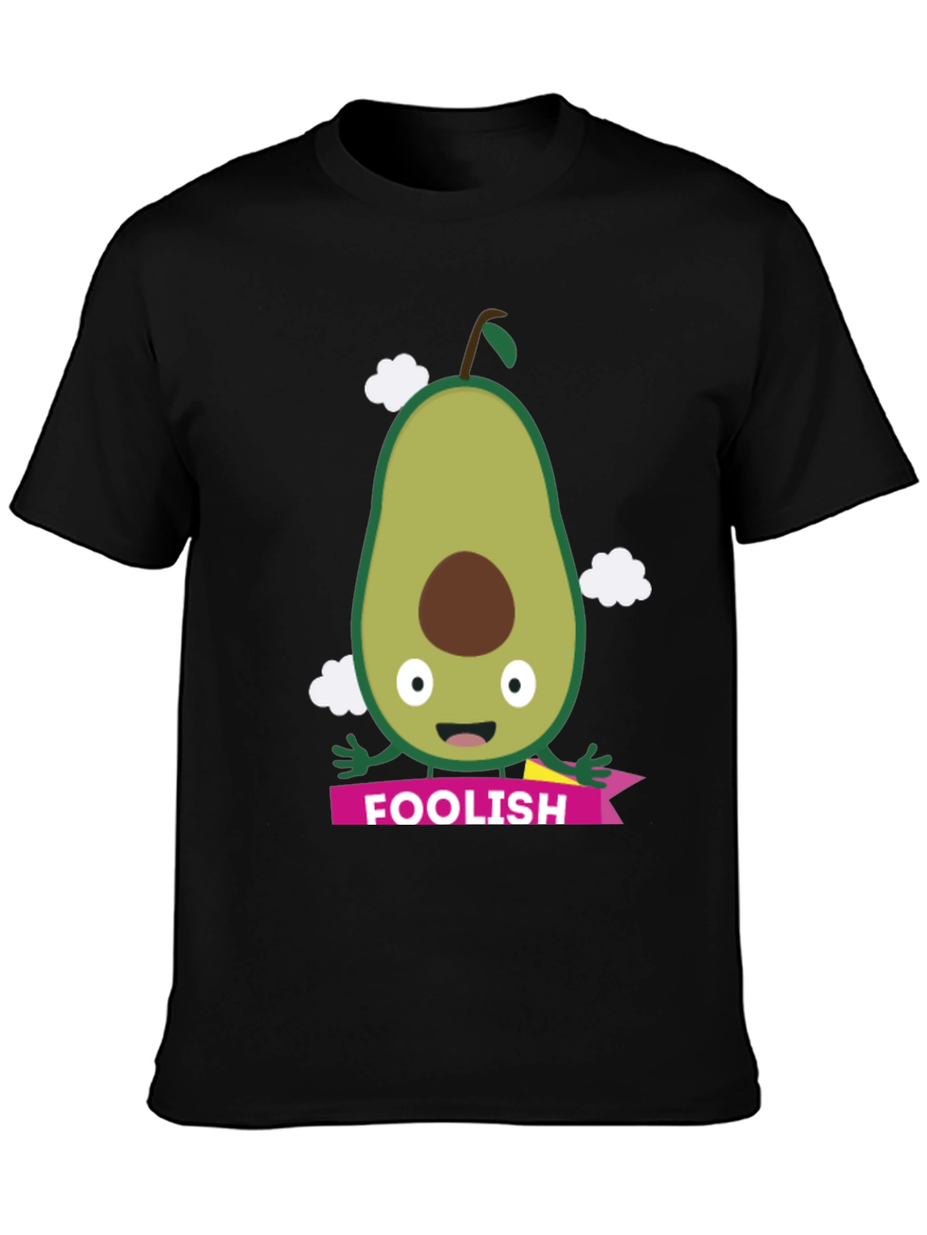 Foolish Avocado Graphic T-Shirt - Black