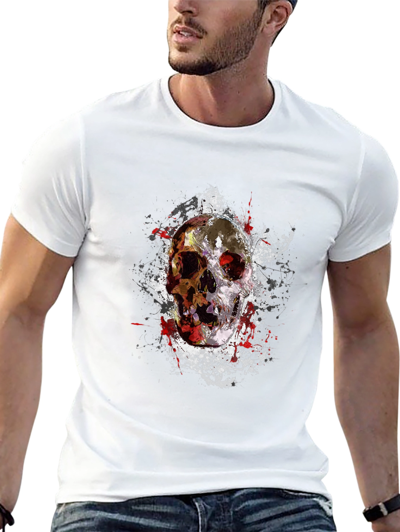 Skull Graphic T-Shirt - Black