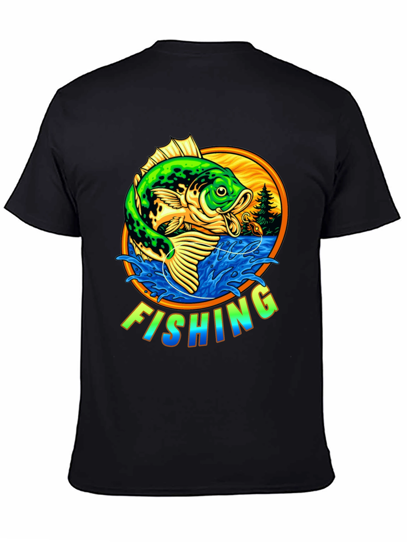Fishing Graphic T-Shirt - Bass Design