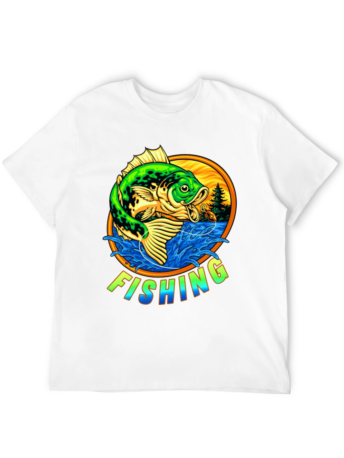 Fishing Graphic T-Shirt - Bass Design