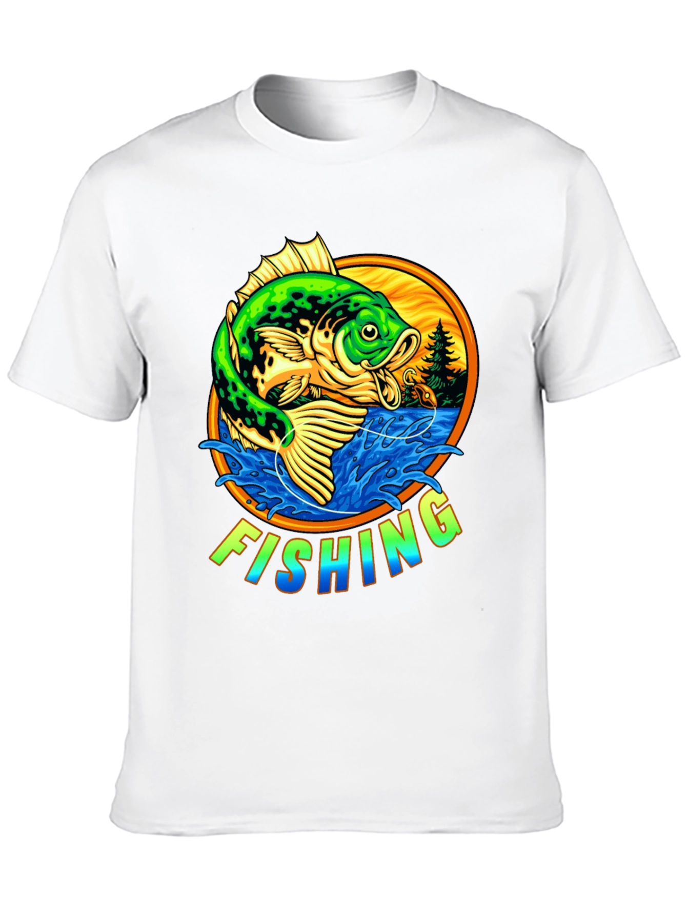 Fishing Graphic T-Shirt - Bass Design