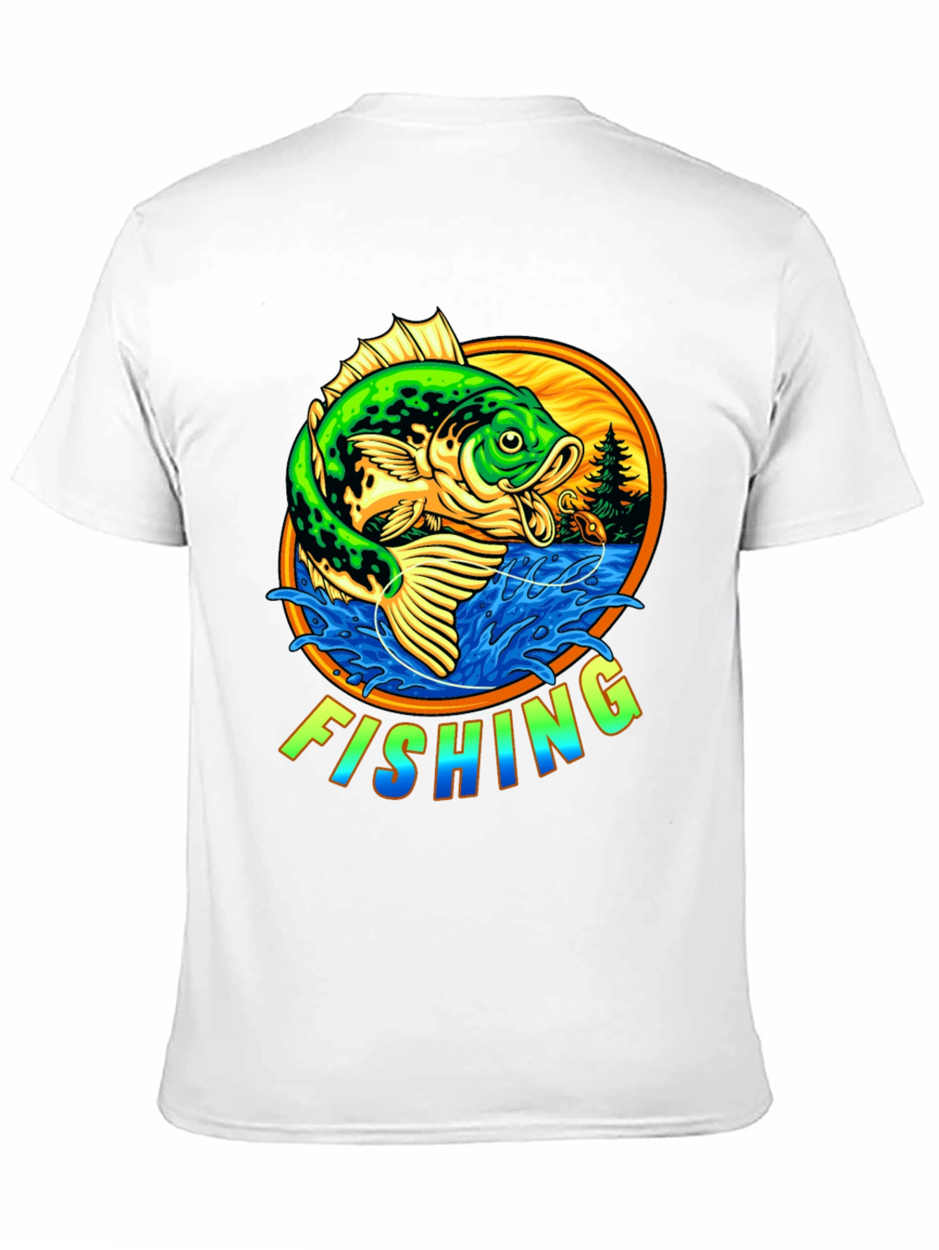 Fishing Graphic T-Shirt - Bass Design