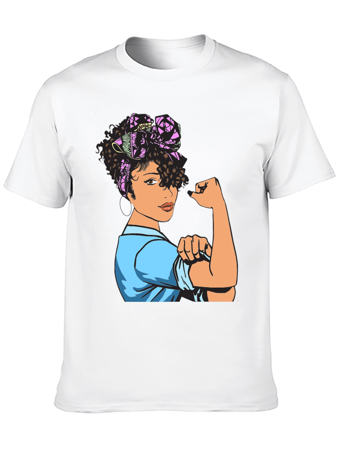 Black Rosie the Riveter Women Empowerment T-Shirt