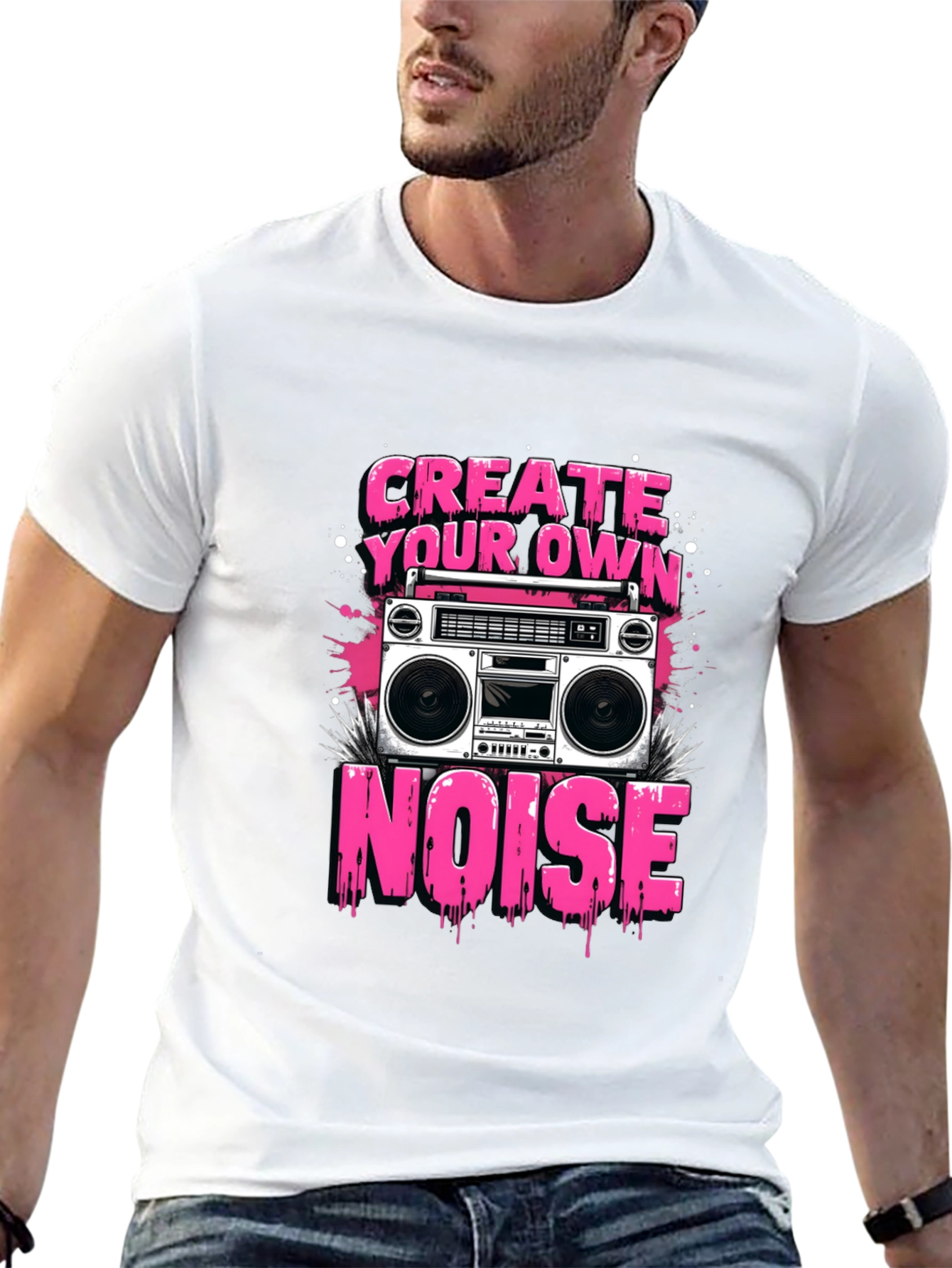 Create Your Own Noise Boombox Graphic Tee
