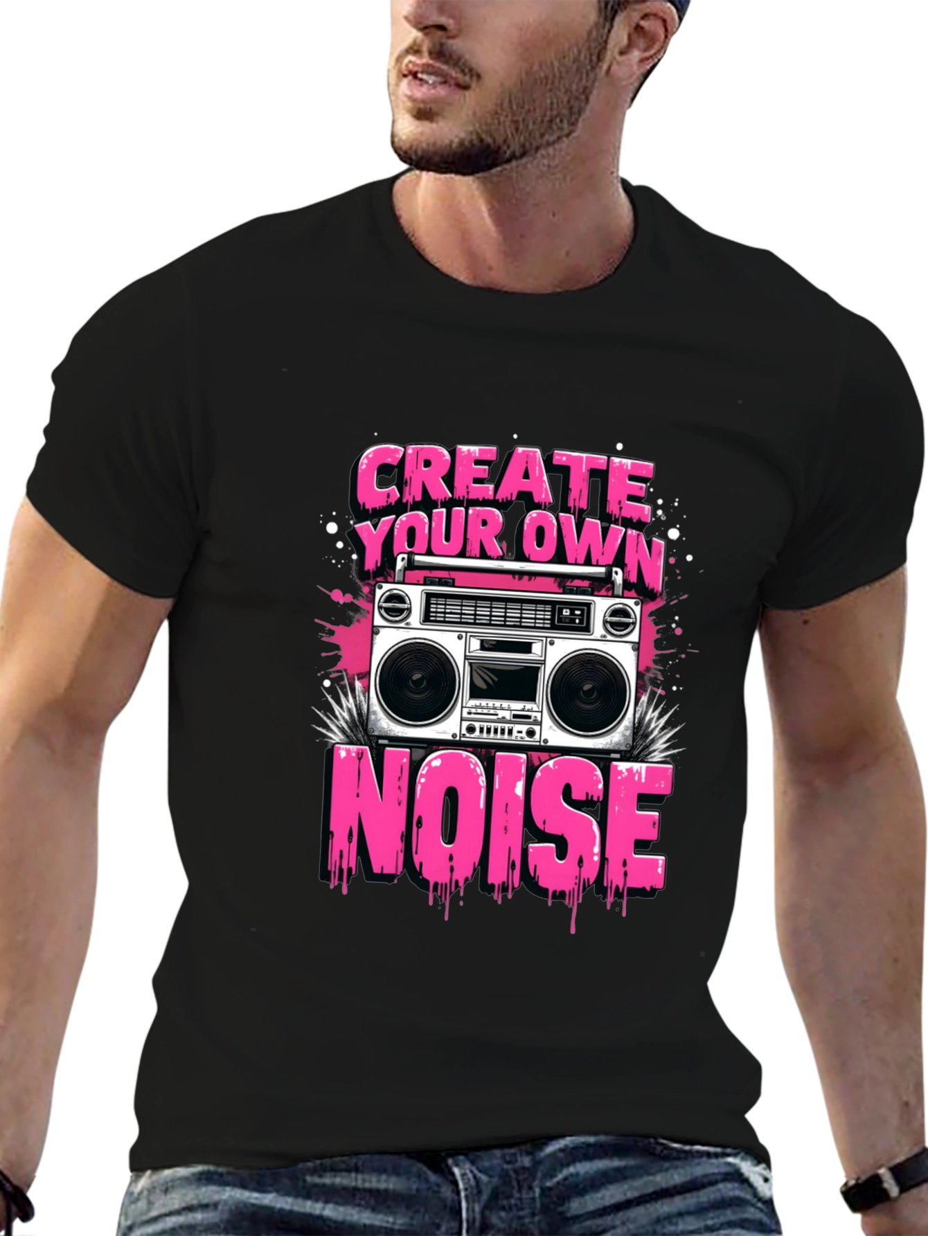Create Your Own Noise Boombox Graphic Tee