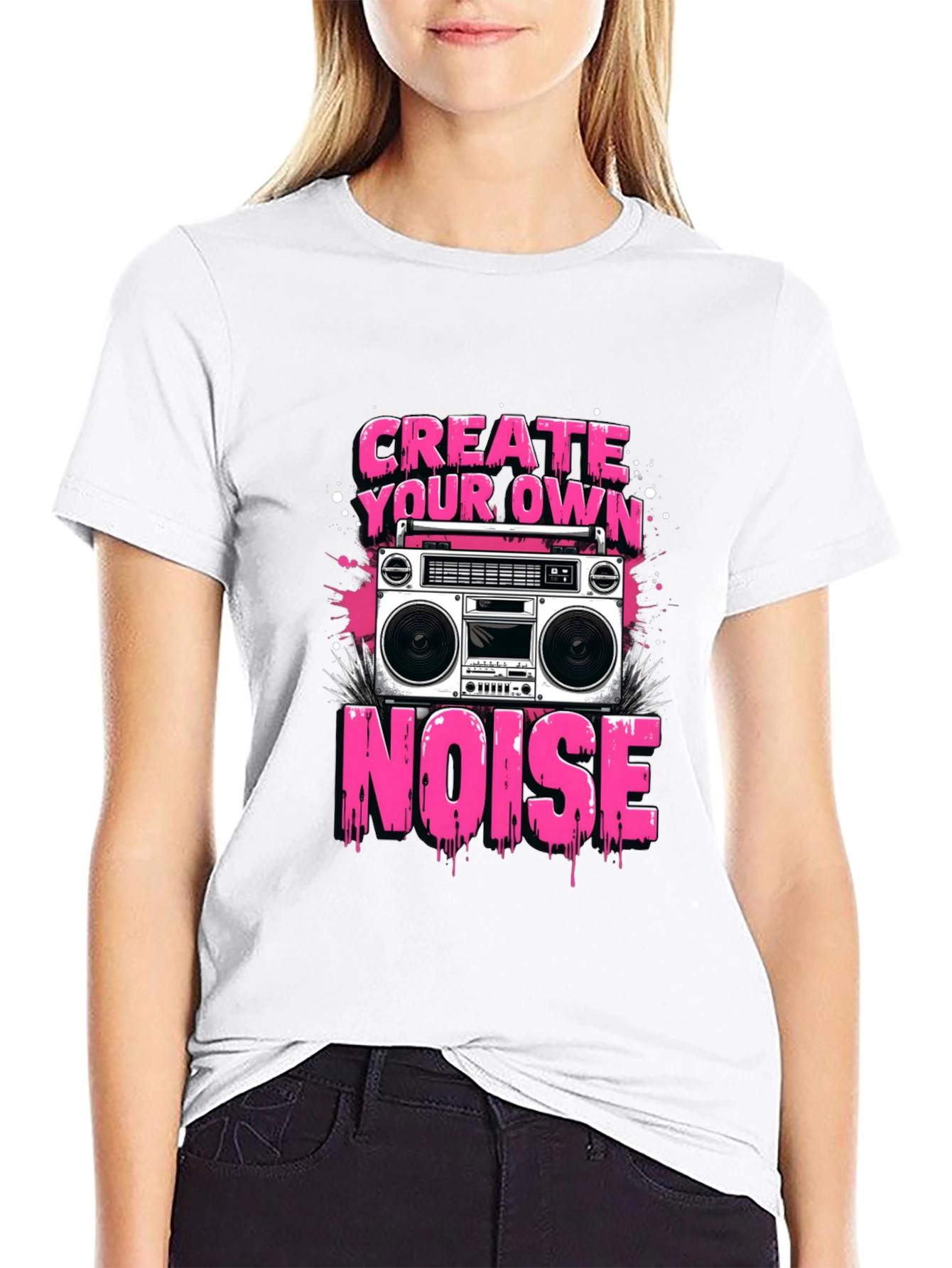 Create Your Own Noise Boombox Graphic Tee