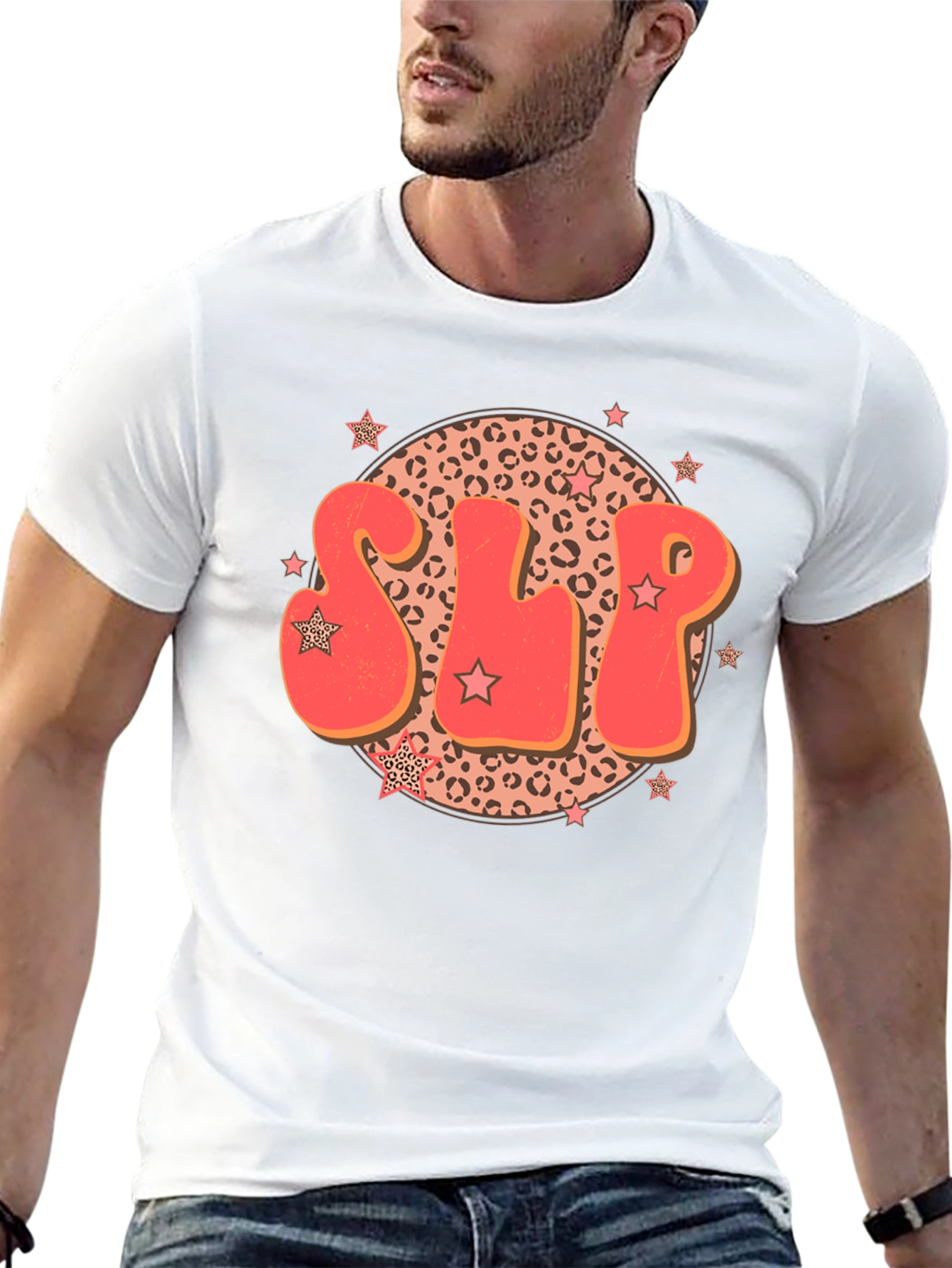 SLP Leopard Print Star T-Shirt