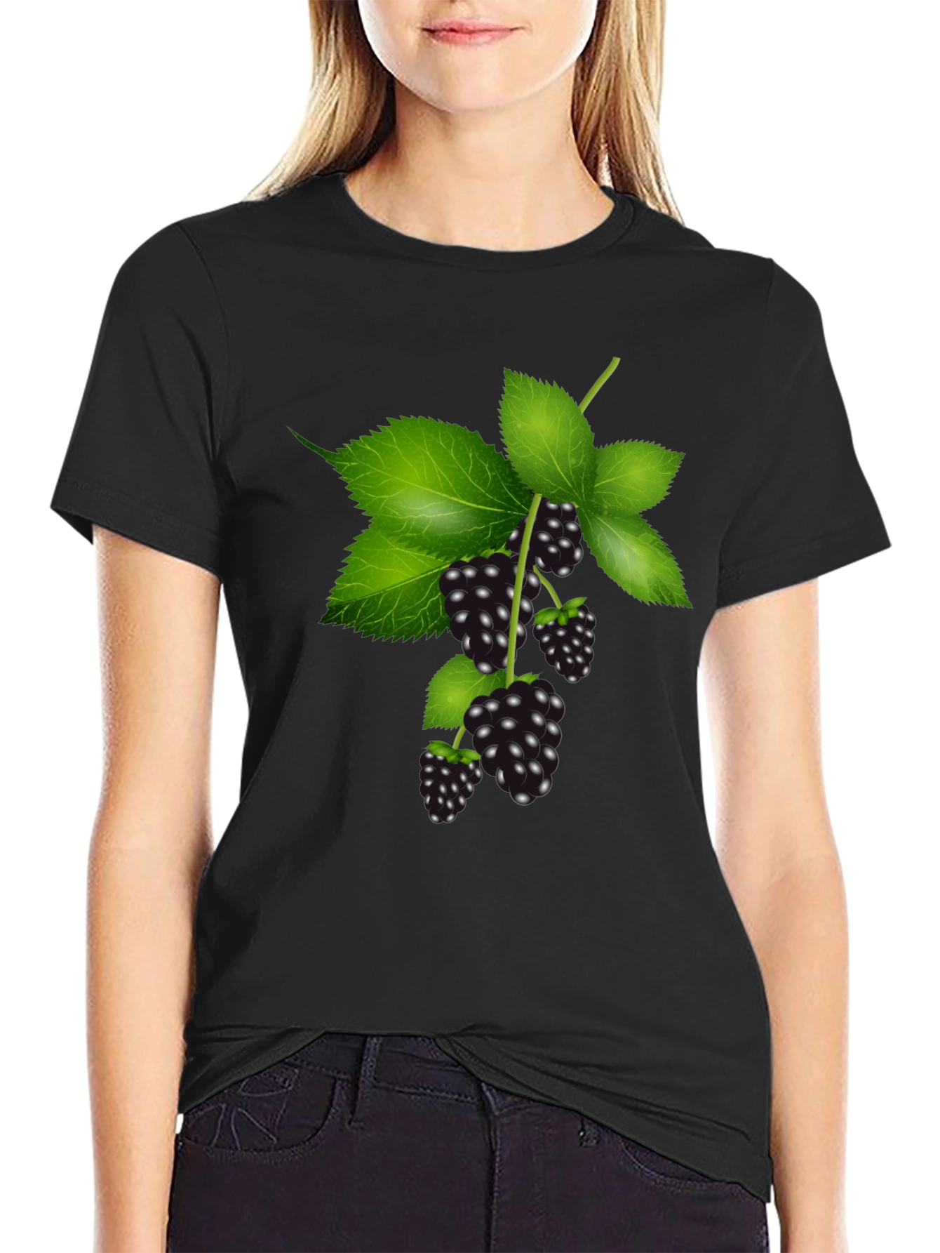 Blackberry Branch Graphic Tee - Stylish Casual Wear
