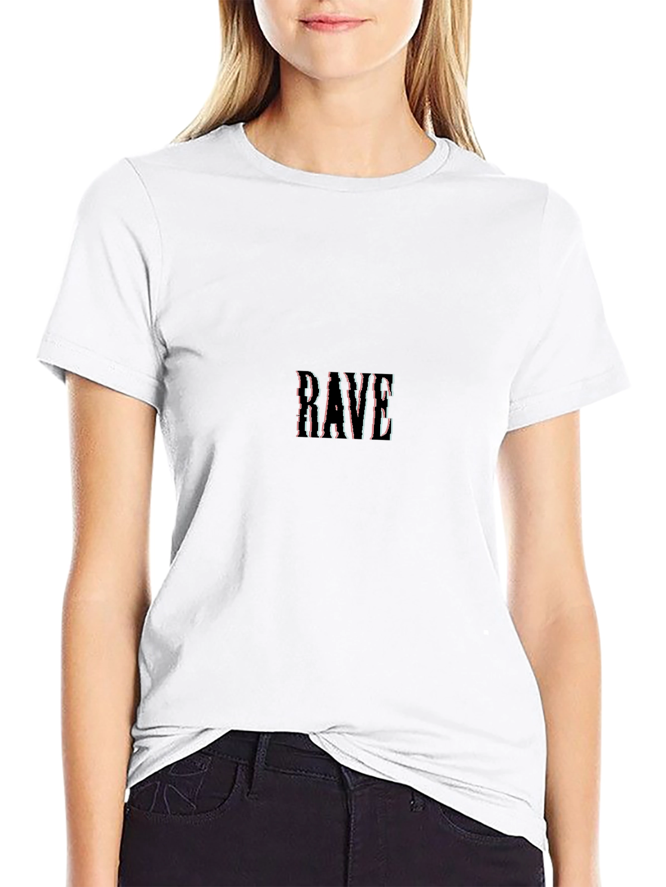 Rave Graphic Tee - Mens Black Crew Neck T-Shirt