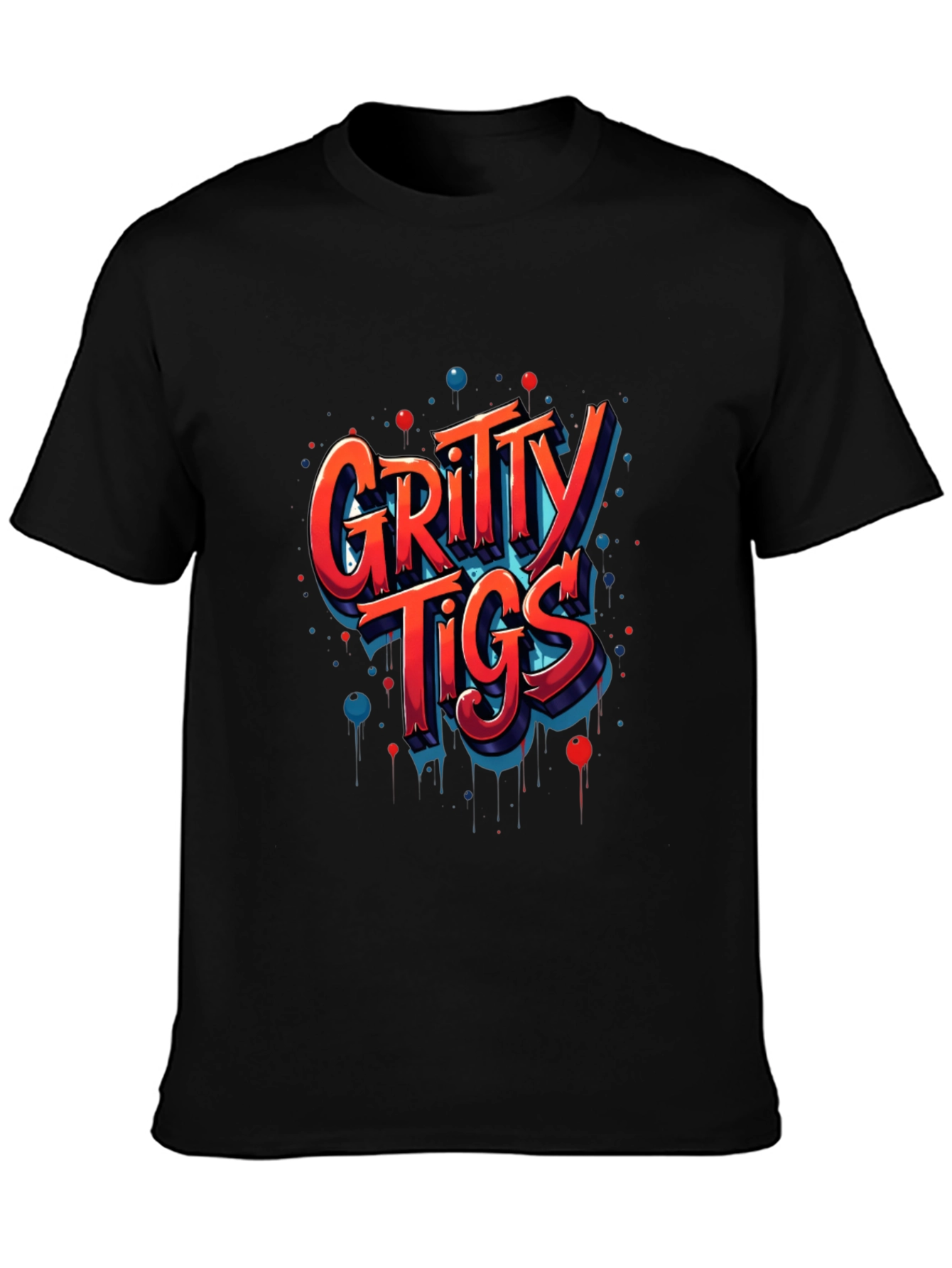 Gritty Tigs Graphic Tee - Cool Cartoon Design
