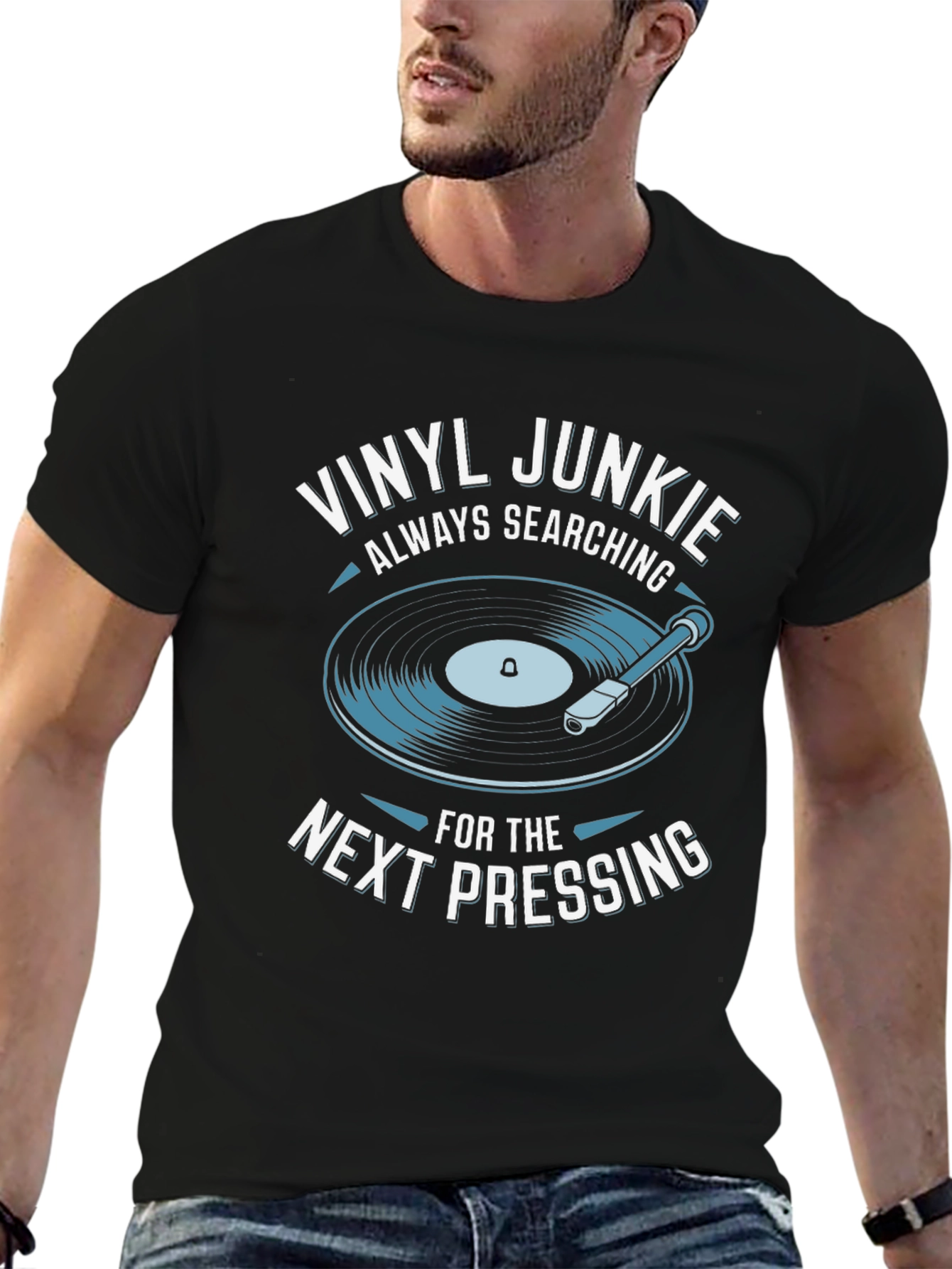 Vinyl Junkie T-Shirt - Always Searching