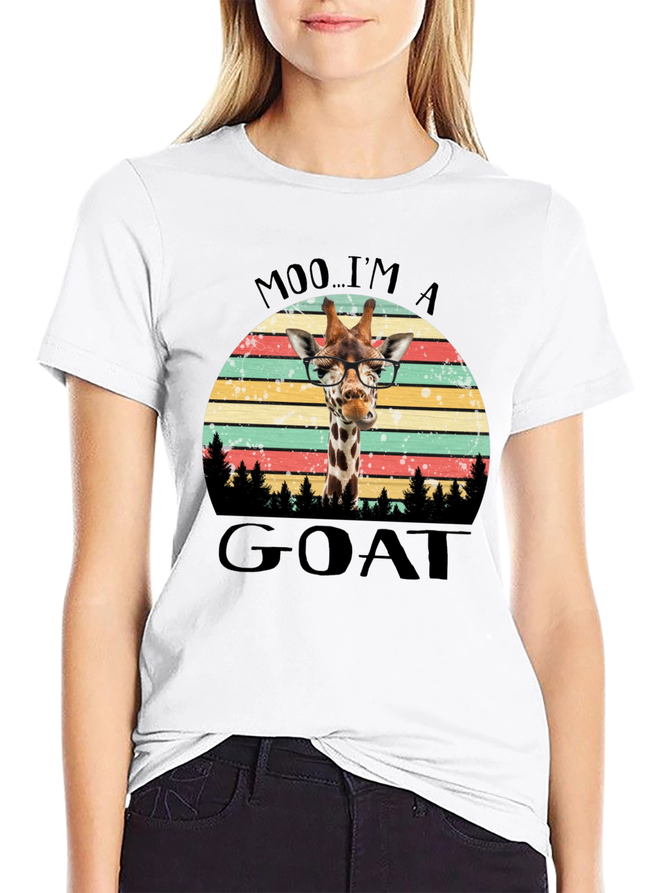 Moo Im A Goat Giraffe T-Shirt