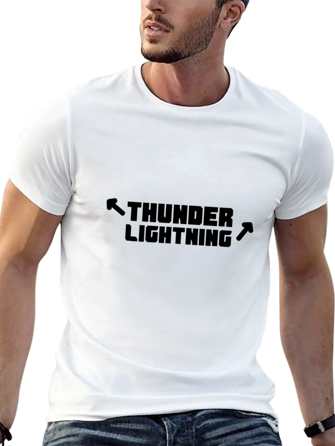 Thunder Lightning Black Graphic Tee