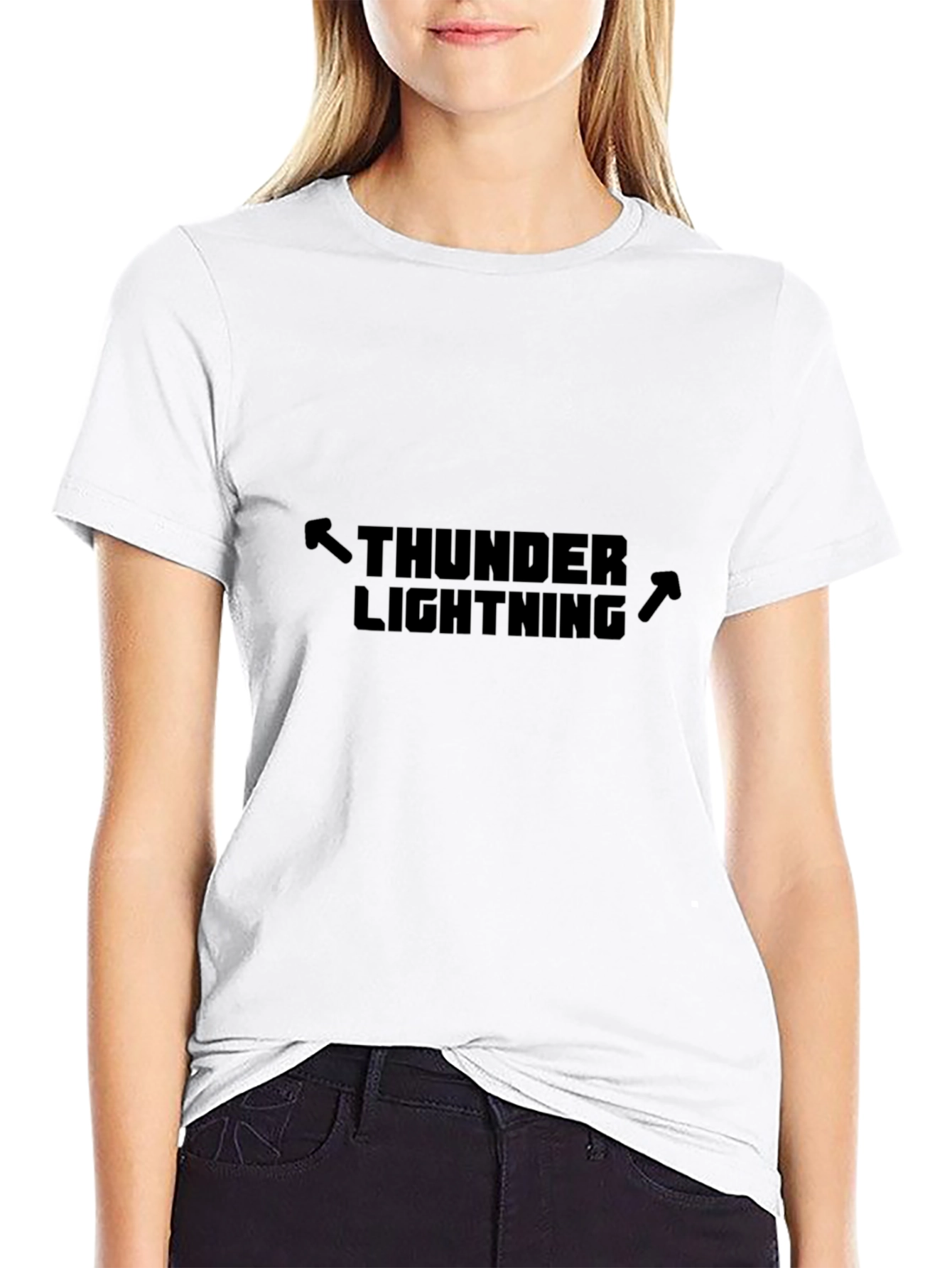 Thunder Lightning Black Graphic Tee