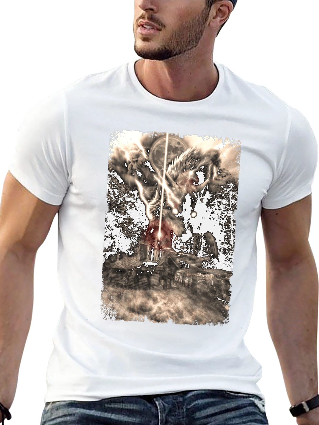 Wolf Moon Cabin Graphic Tee