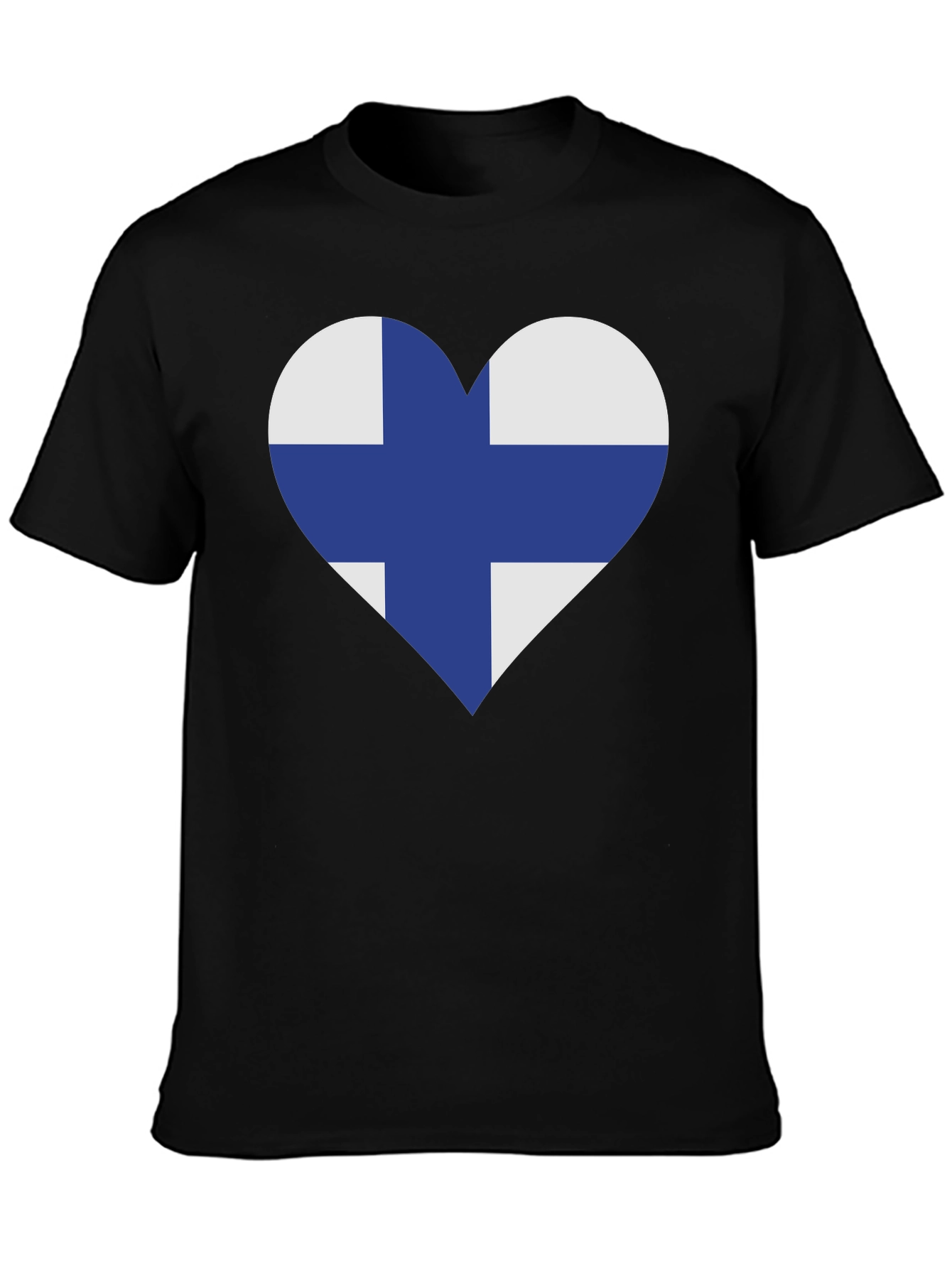 Finland Flag Heart T-Shirt - Finnish Pride Tee