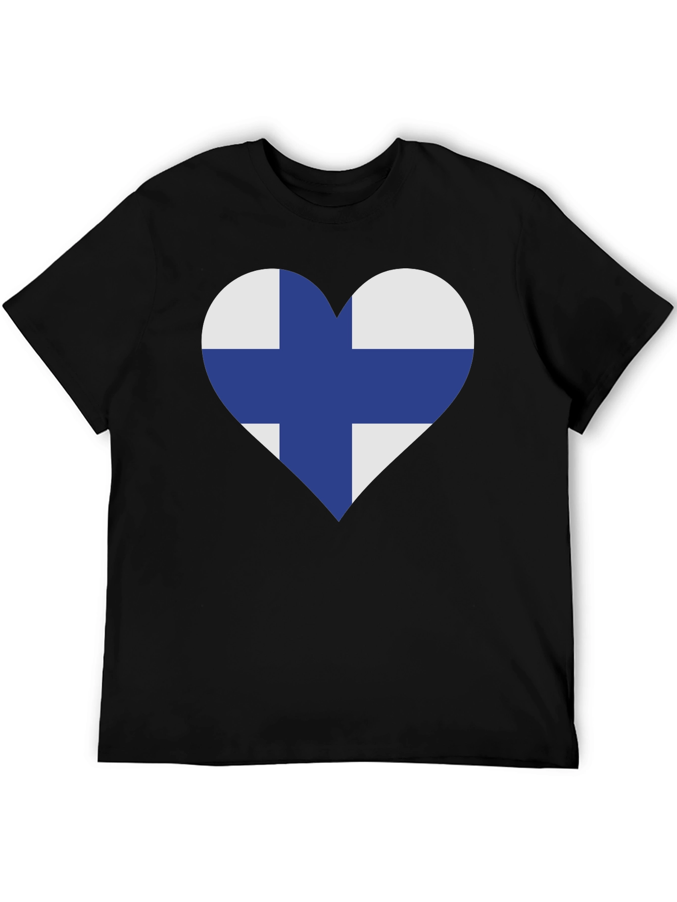 Finland Flag Heart T-Shirt - Finnish Pride Tee