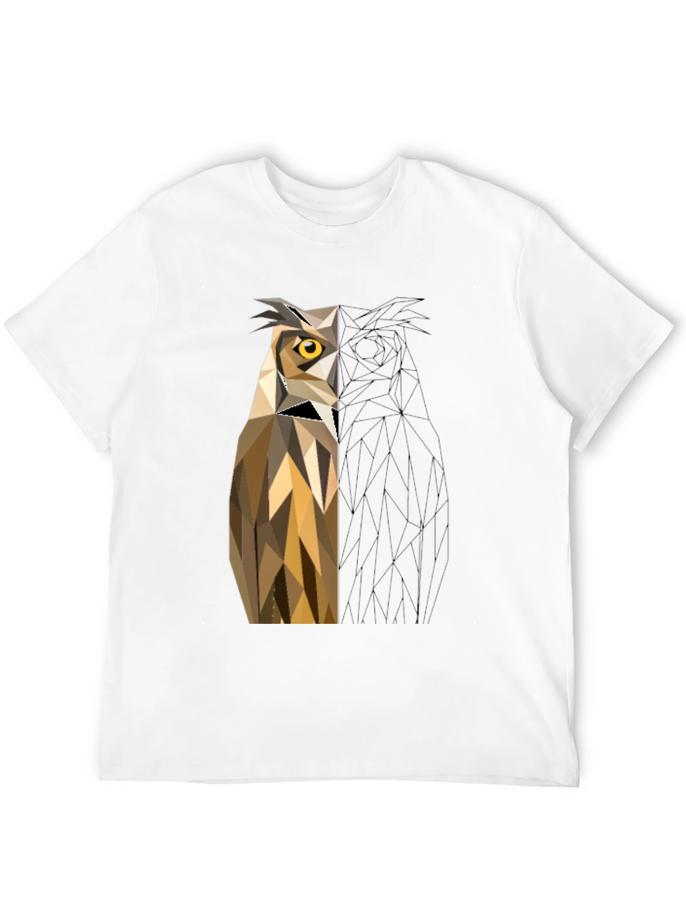Geometric Owl T-Shirt - Modern Art Tee