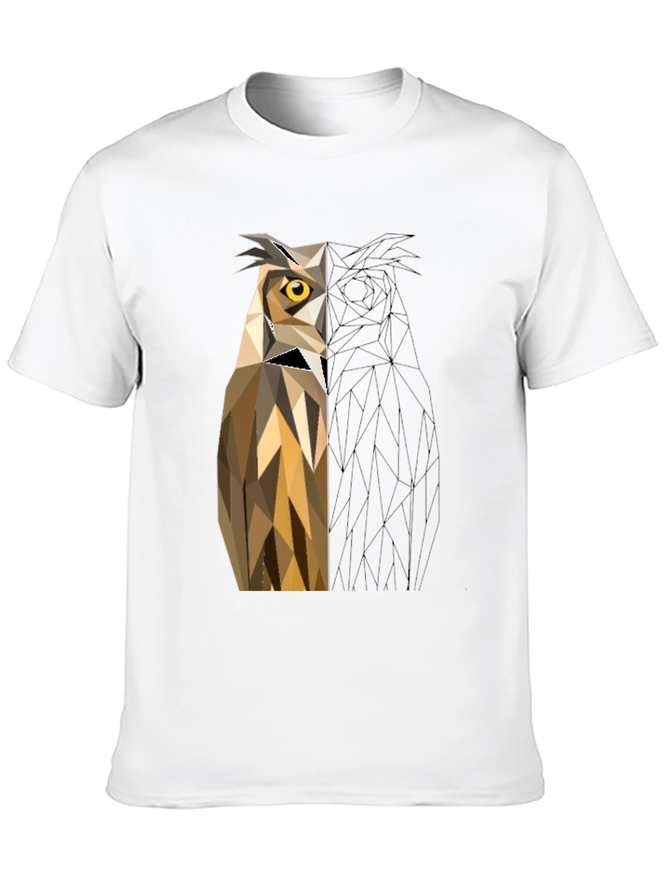 Geometric Owl T-Shirt - Modern Art Tee