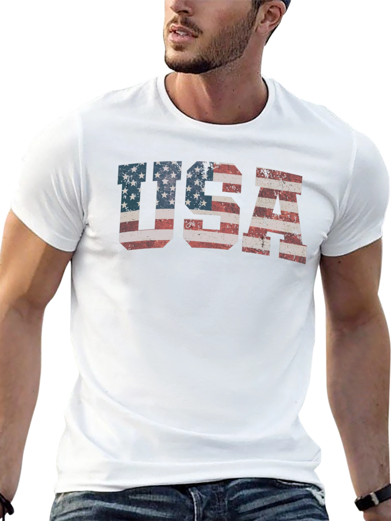 USA Flag Graphic T-Shirt
