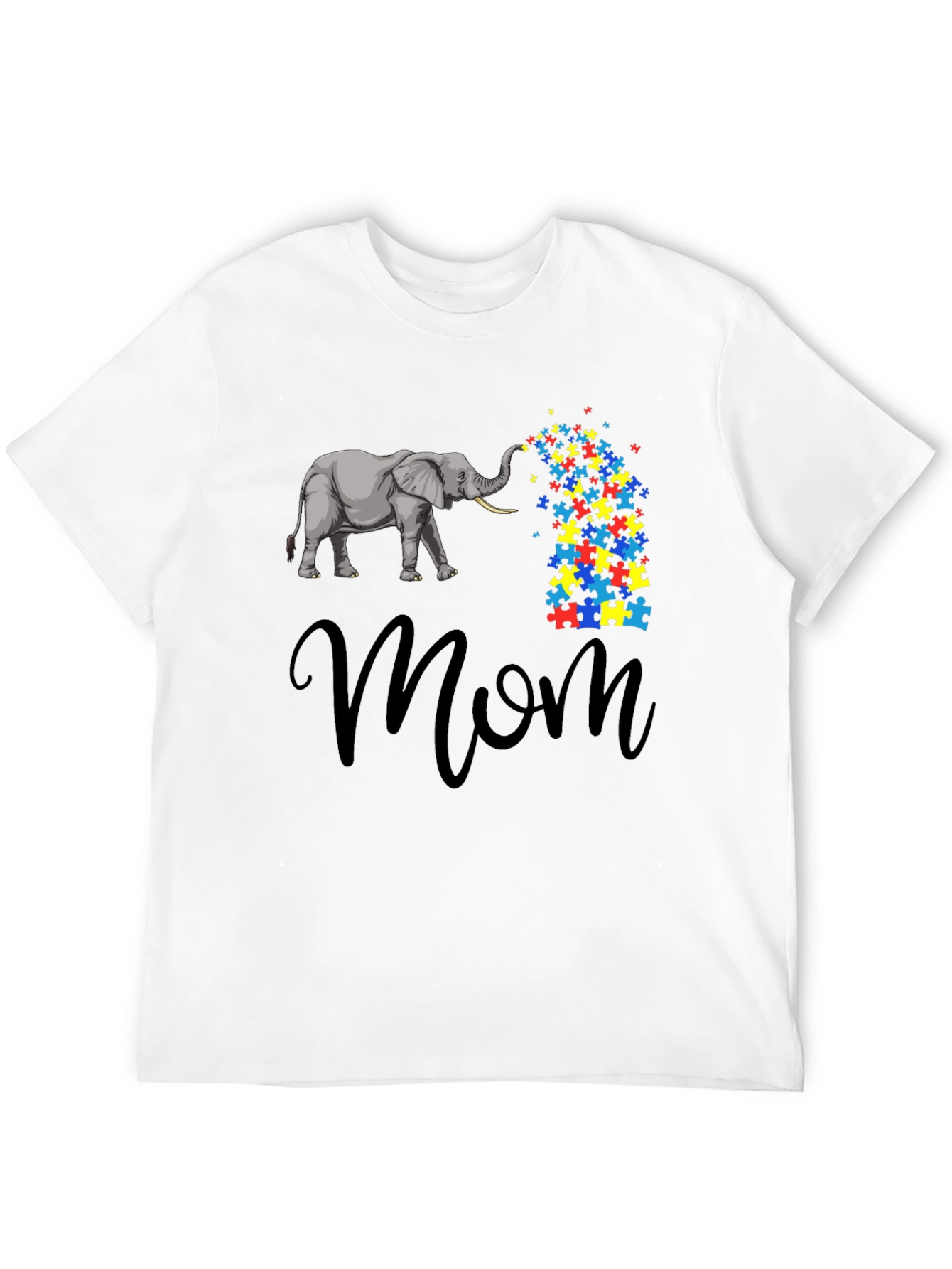 Autism Awareness Elephant Mom T-Shirt