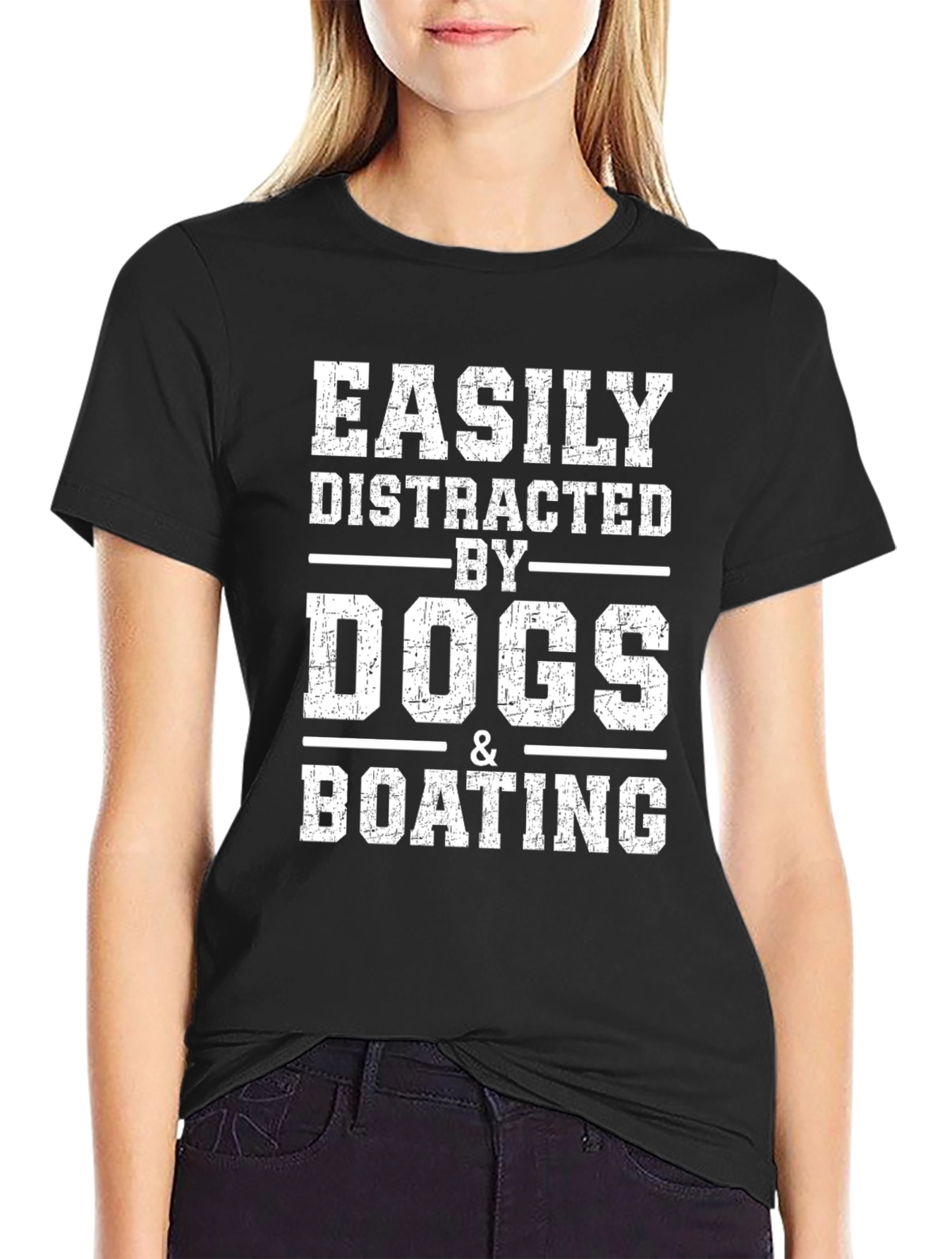 Easily Distracted By Dogs & Boating Graphic Tee