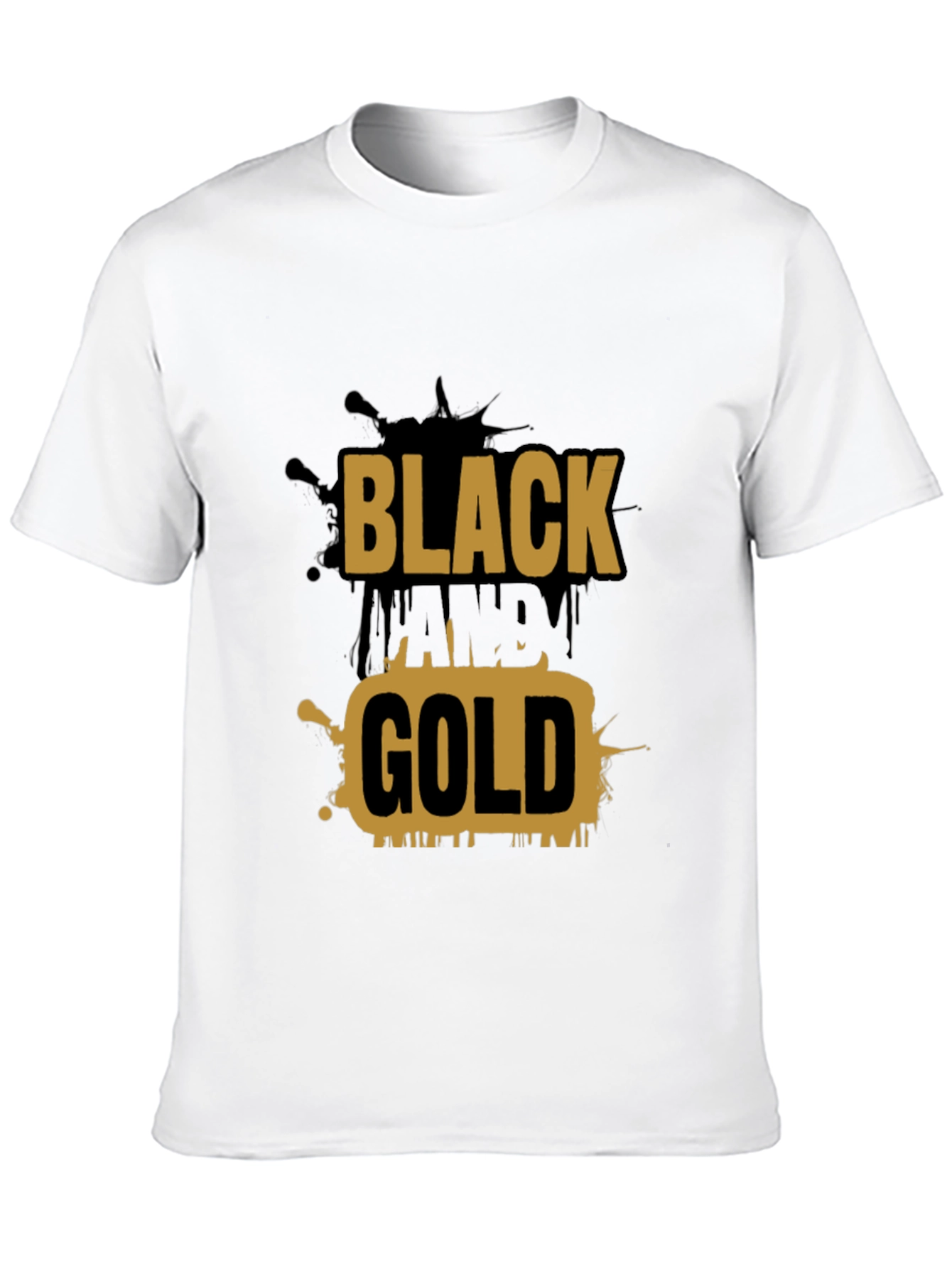 Black and Gold Graphic Tee - Stylish Mens T-Shirt