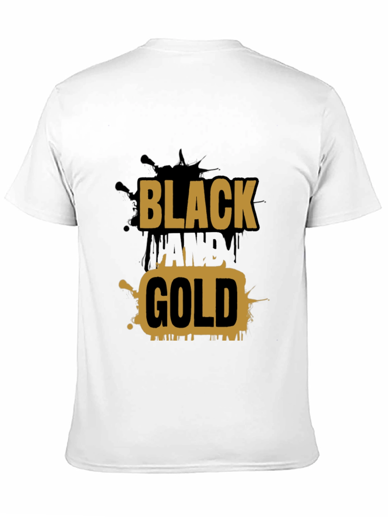 Black and Gold Graphic Tee - Stylish Mens T-Shirt