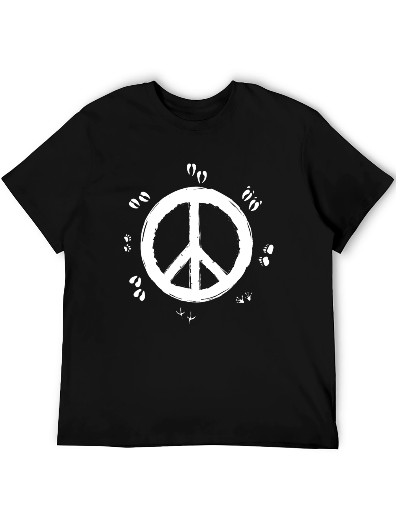 Peace Sign Nature Animal Track T-Shirt
