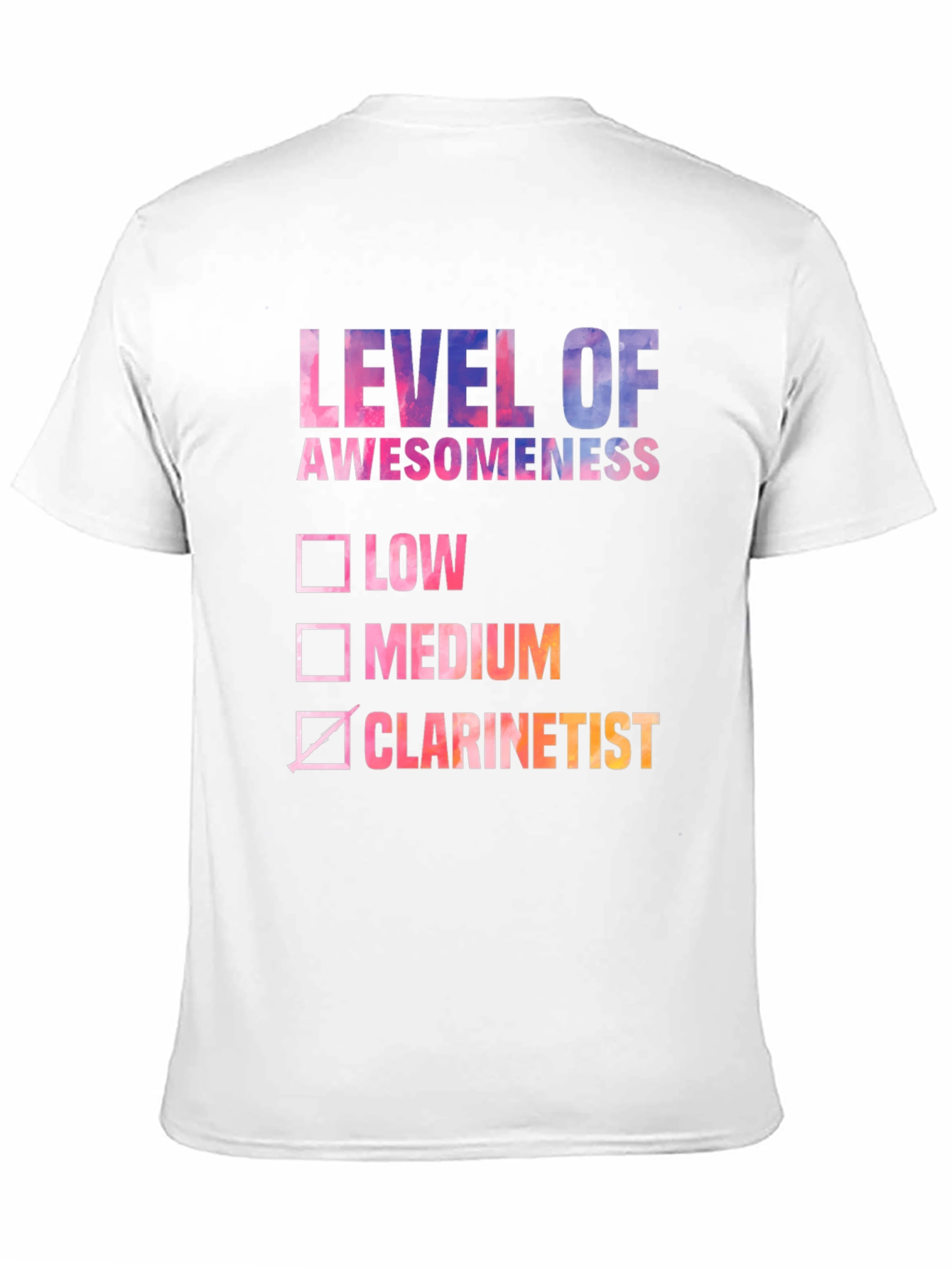 Level of Awesomeness Clarinetist T-Shirt