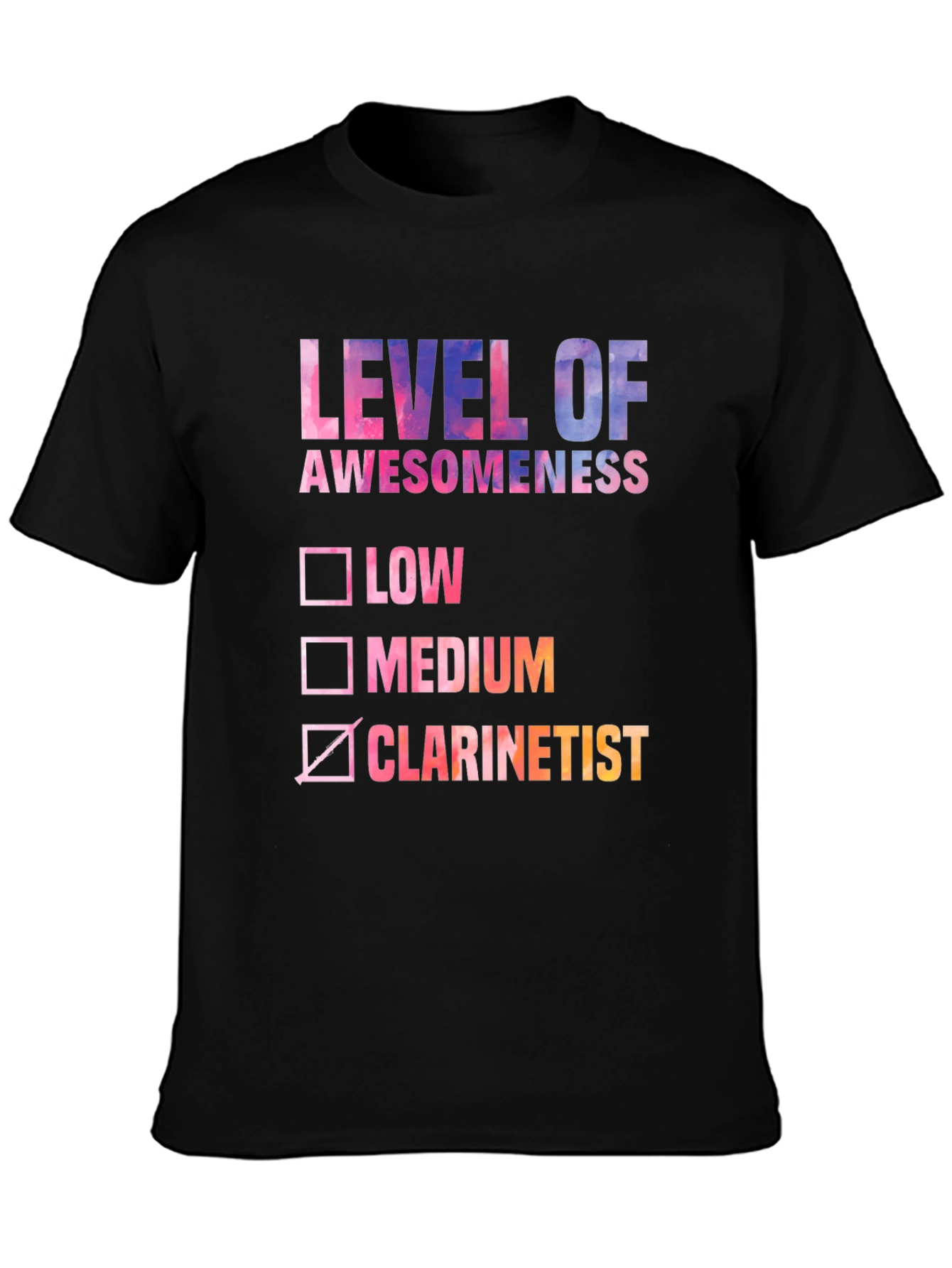 Level of Awesomeness Clarinetist T-Shirt