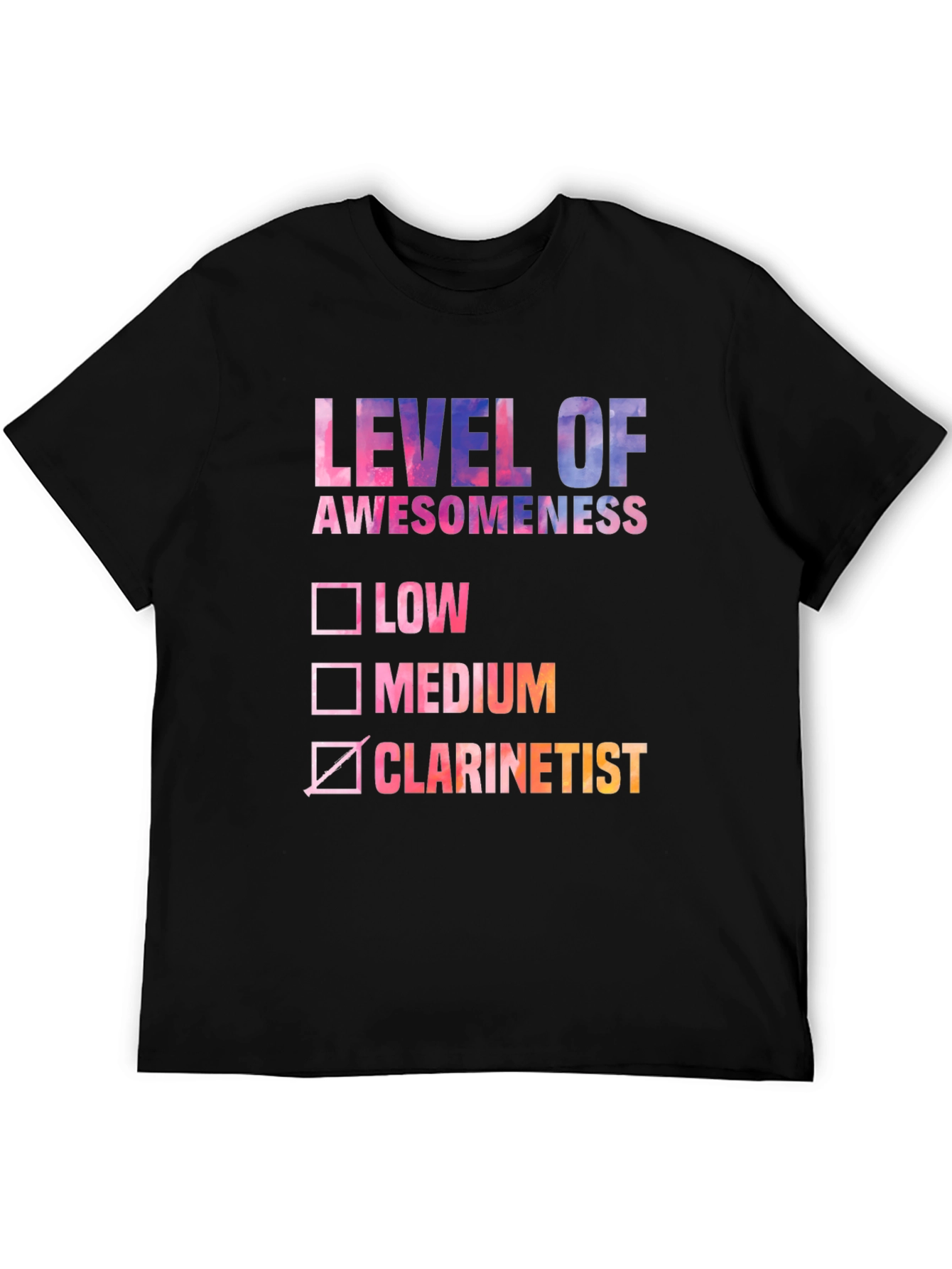Level of Awesomeness Clarinetist T-Shirt