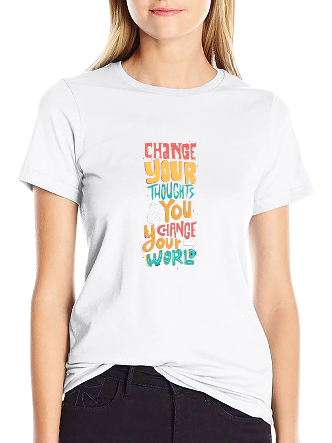 Inspirational Graphic Tee - Change Your Thoughts