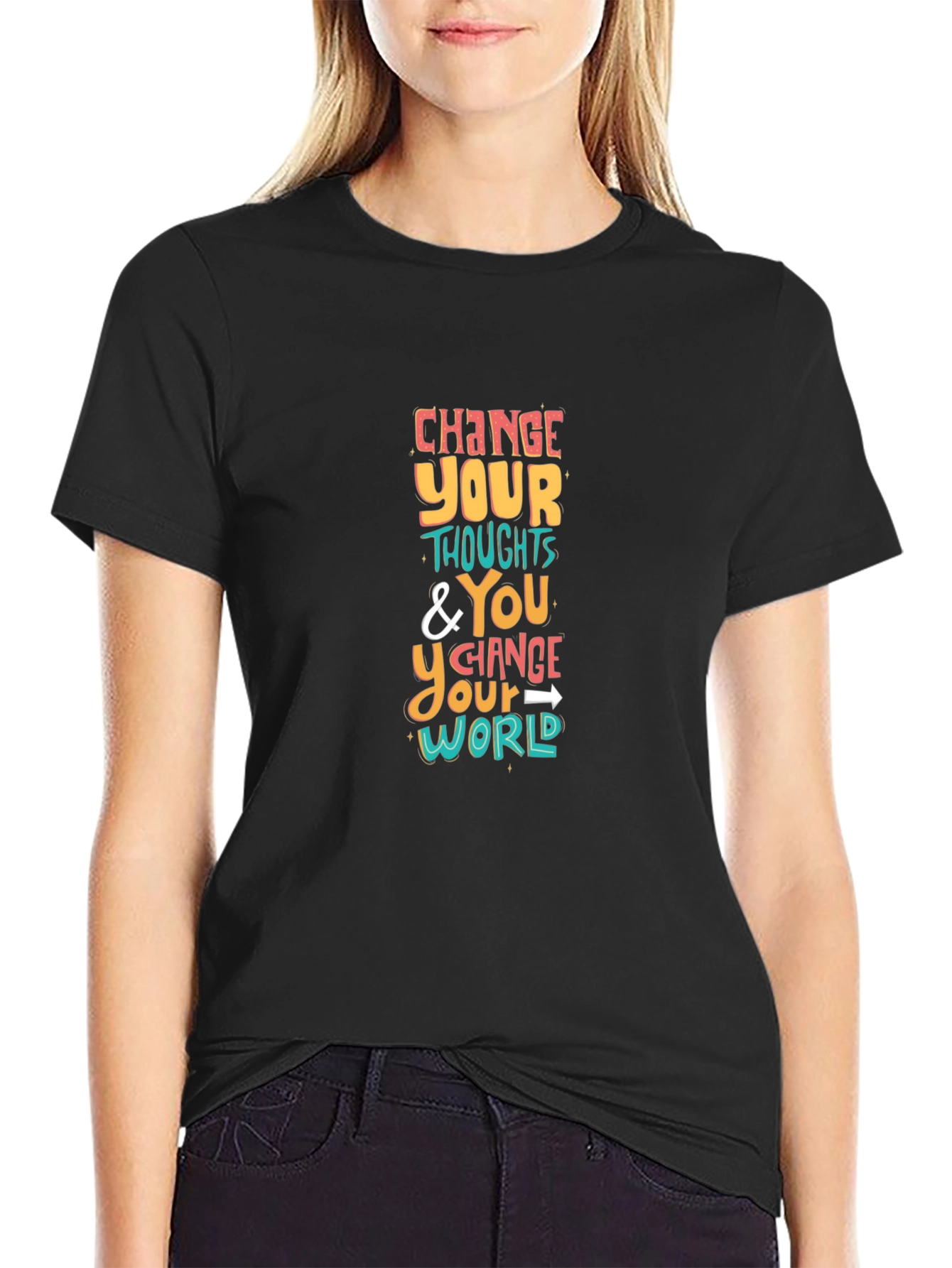 Inspirational Graphic Tee - Change Your Thoughts