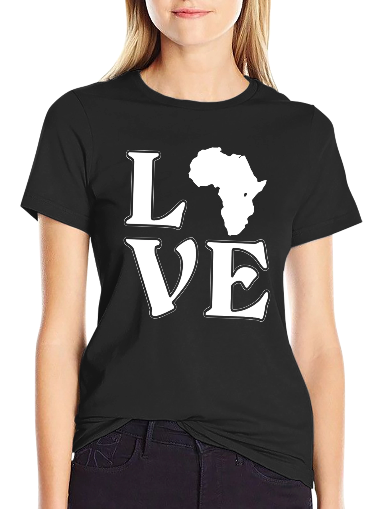 Africa Love Graphic Tee - Black