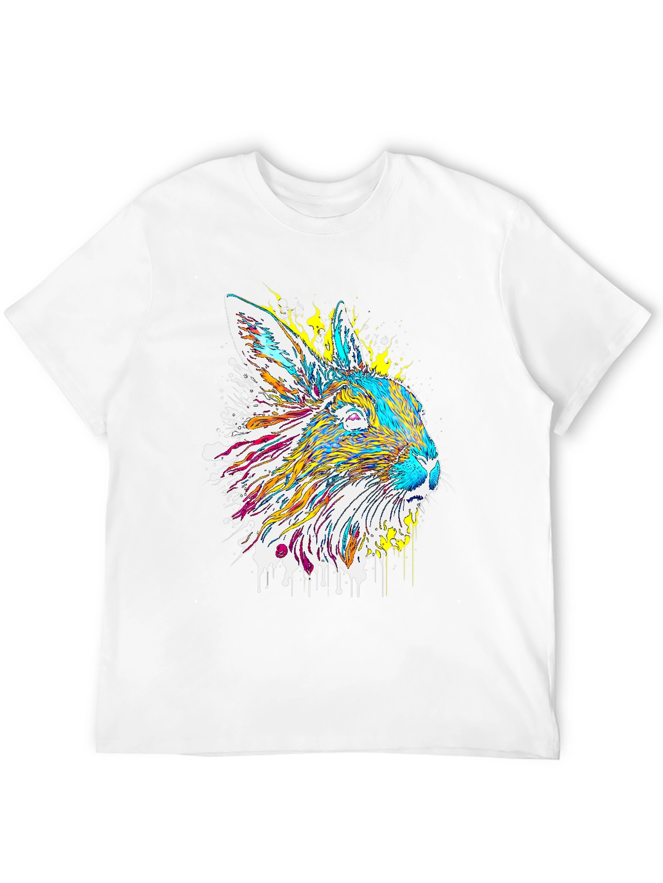 Psychedelic Rabbit Graphic T-Shirt