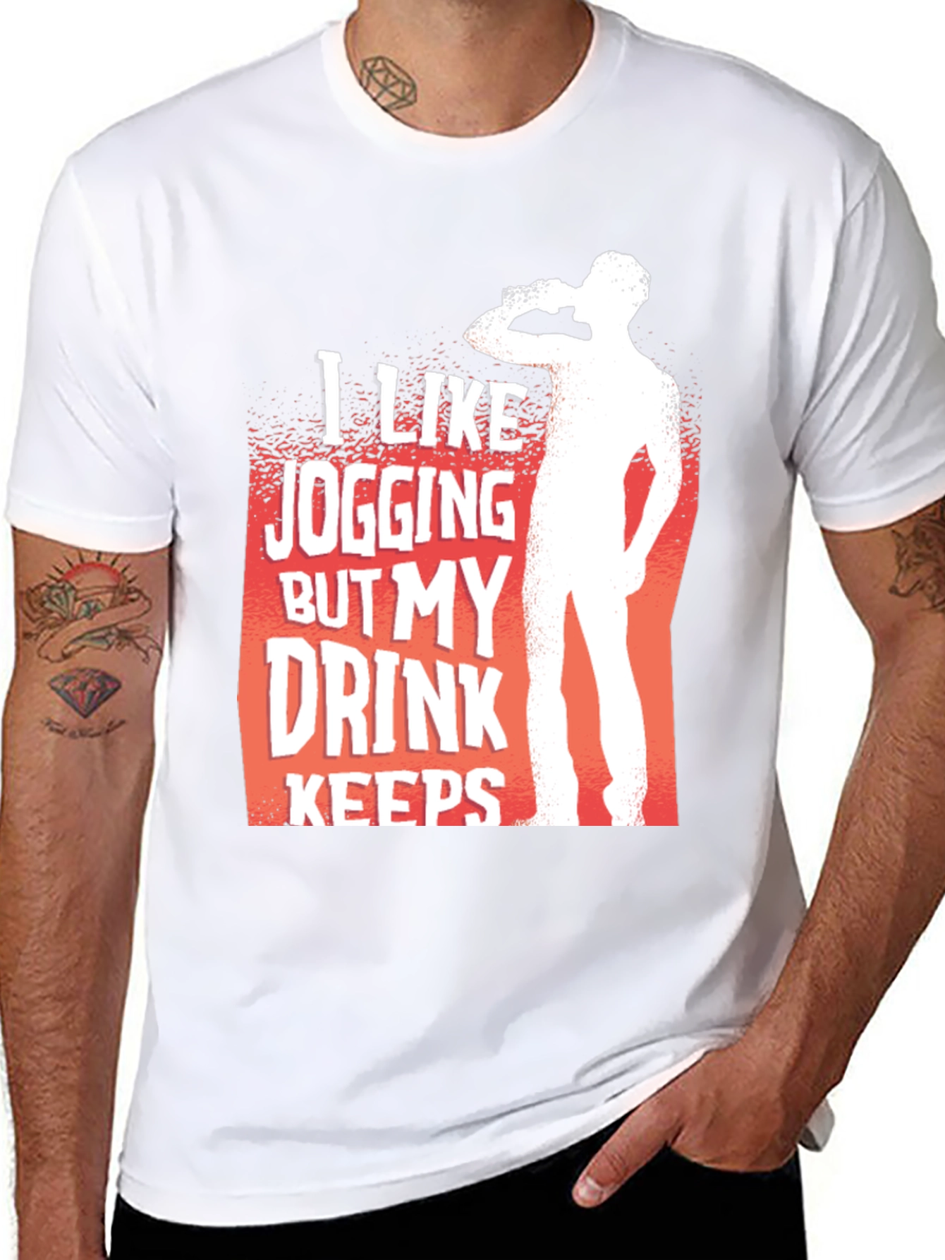 Jogging Drink T-Shirt - Funny Fitness Apparel