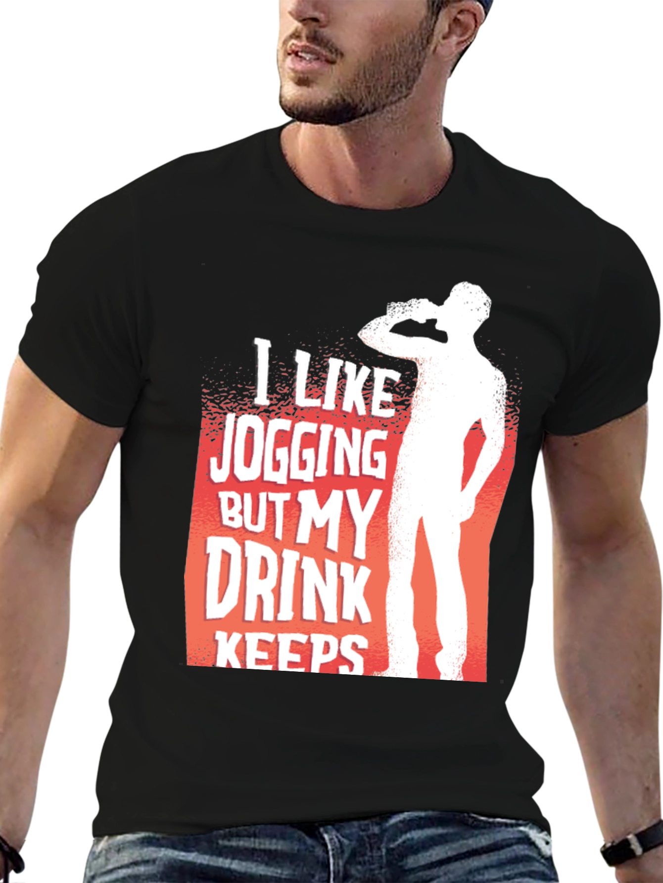 Jogging Drink T-Shirt - Funny Fitness Apparel