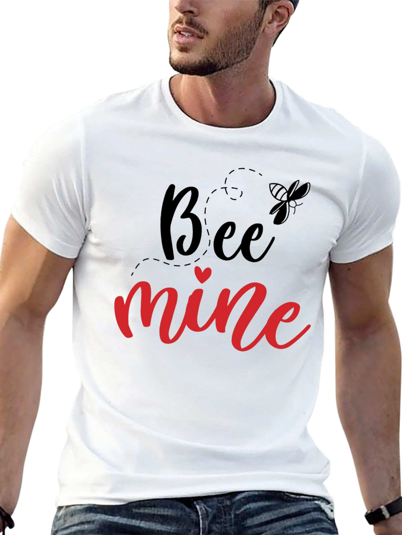 Bee Mine Valentines Day Graphic T-Shirt