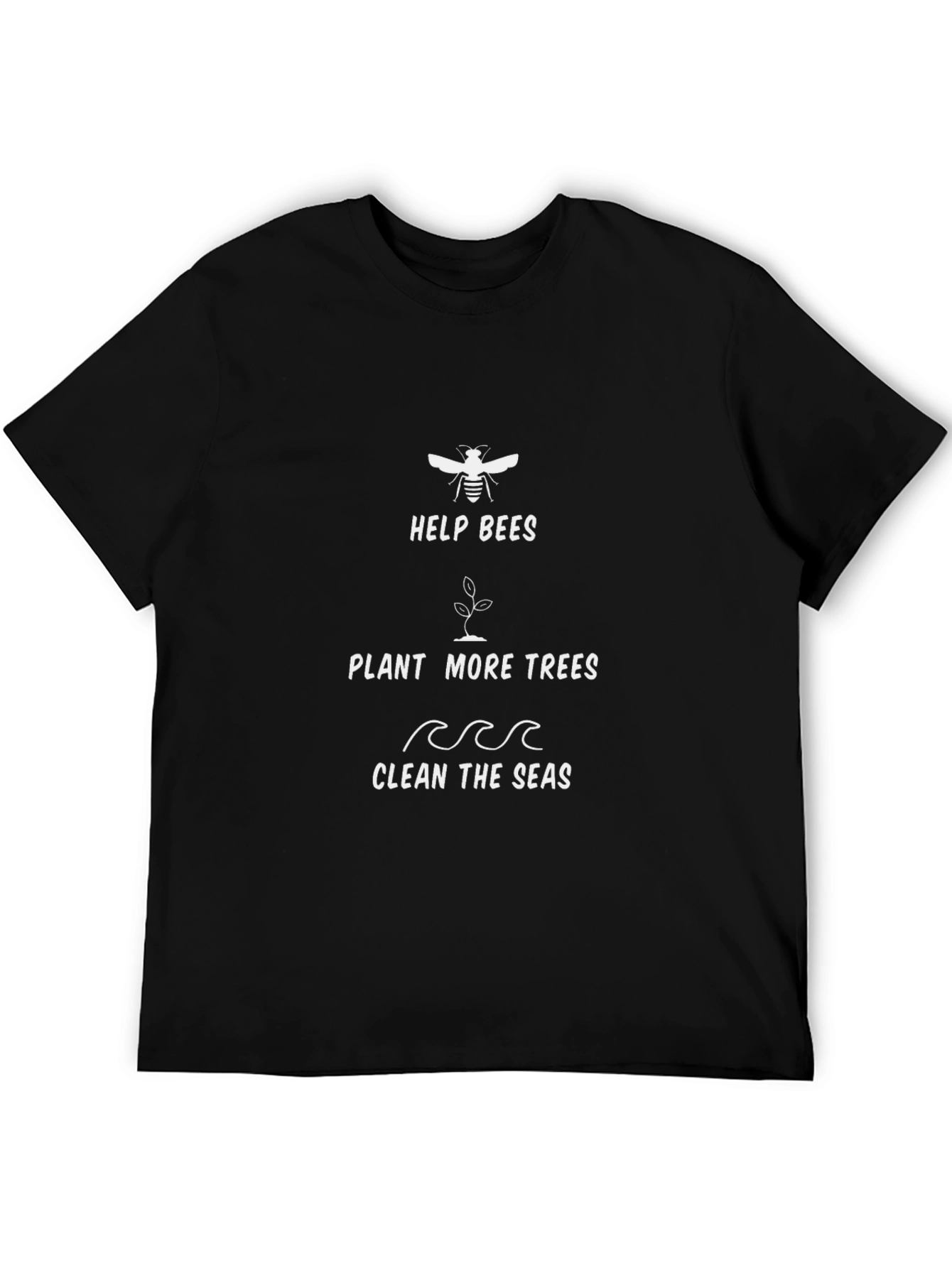 Eco-Friendly T-Shirt: Help Bees Plant Trees Clean Seas